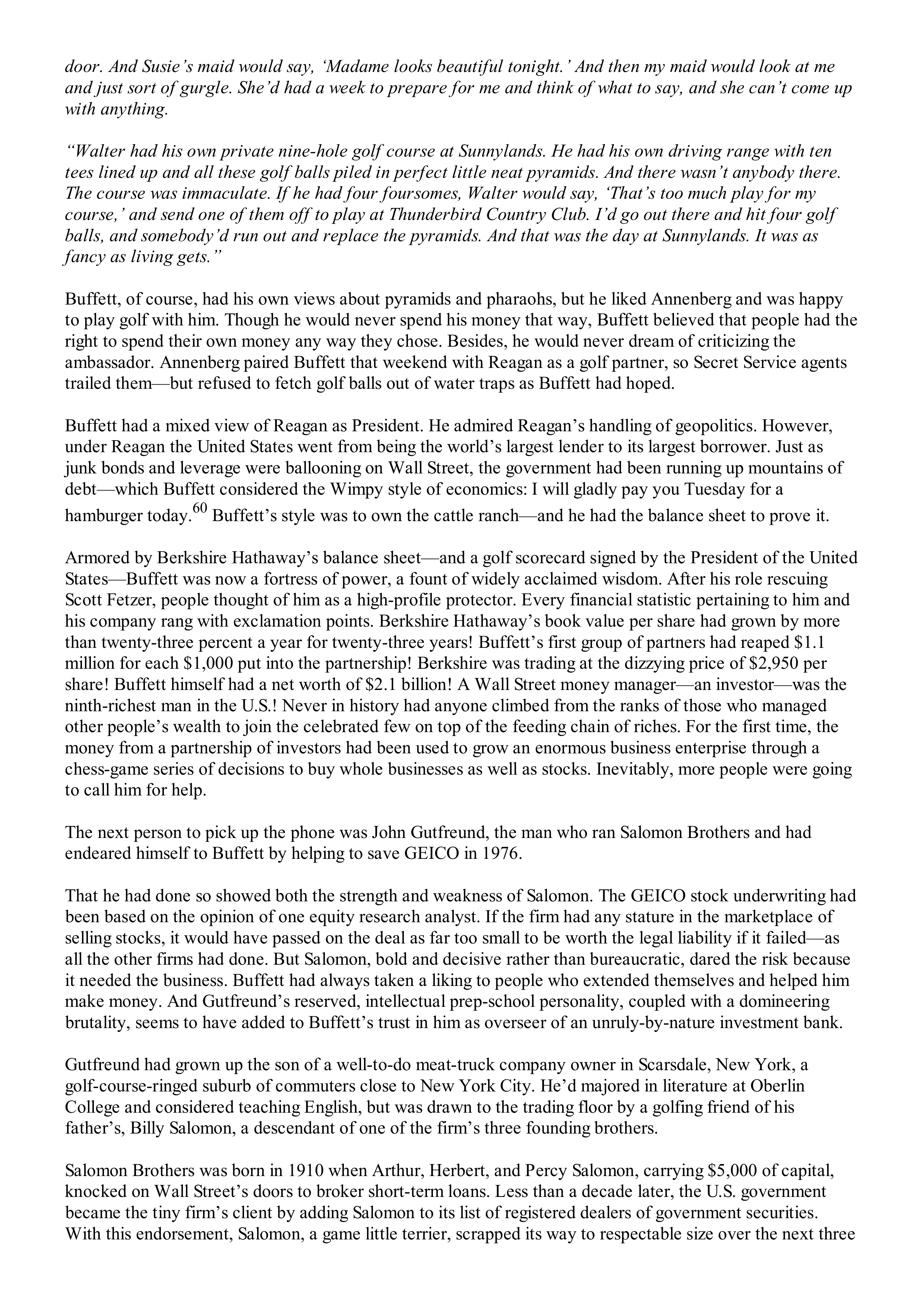 Berkshire Hathaway The Snowball Biography — page 329