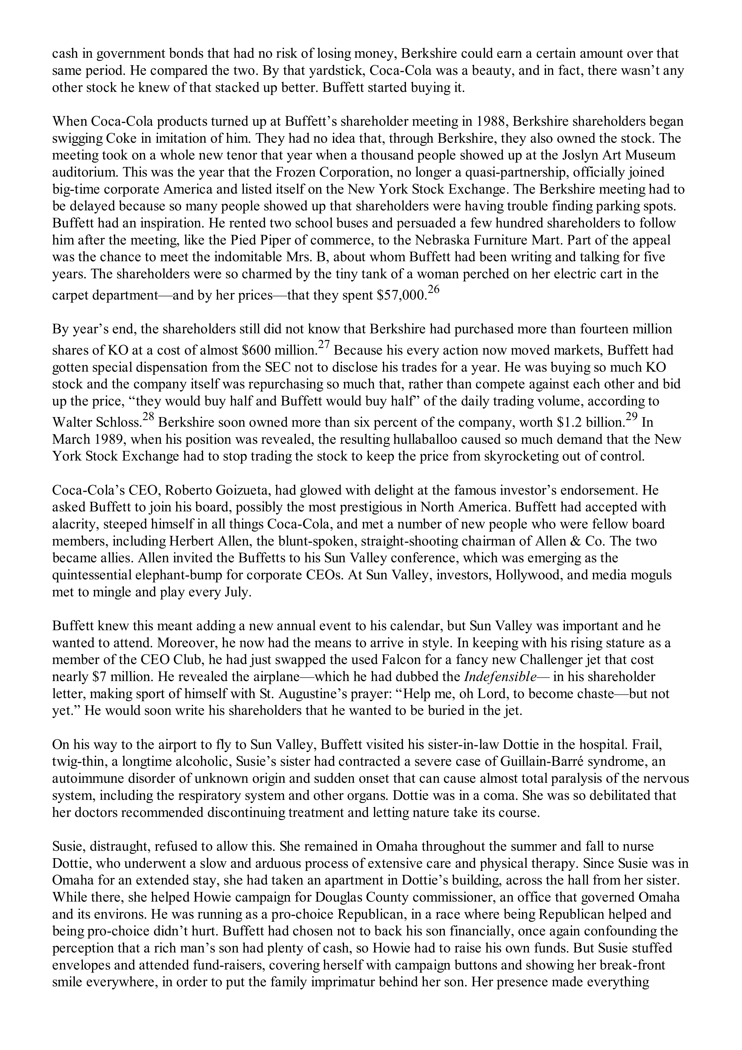 Berkshire Hathaway The Snowball Biography — page 338