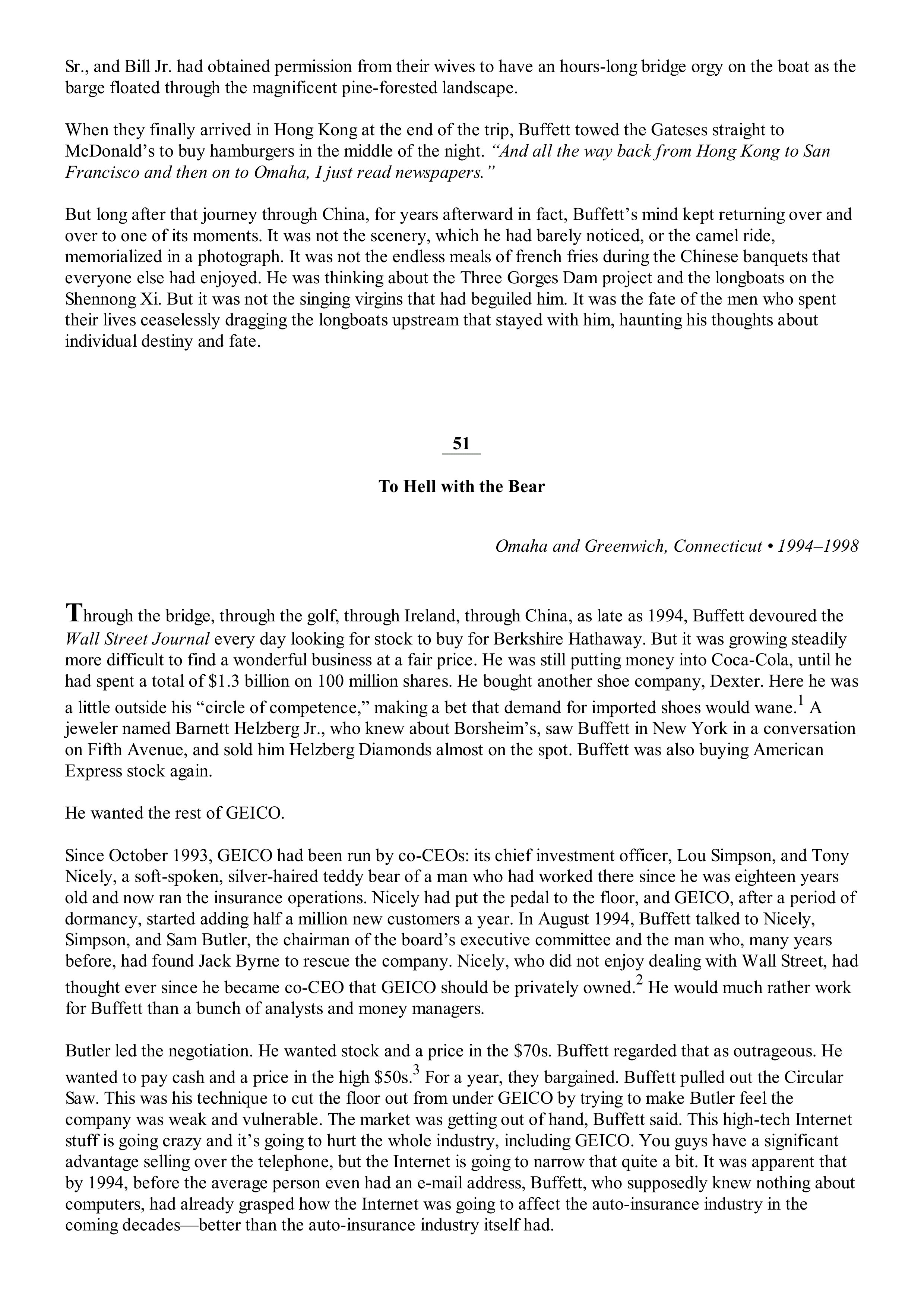 Berkshire Hathaway The Snowball Biography — page 404