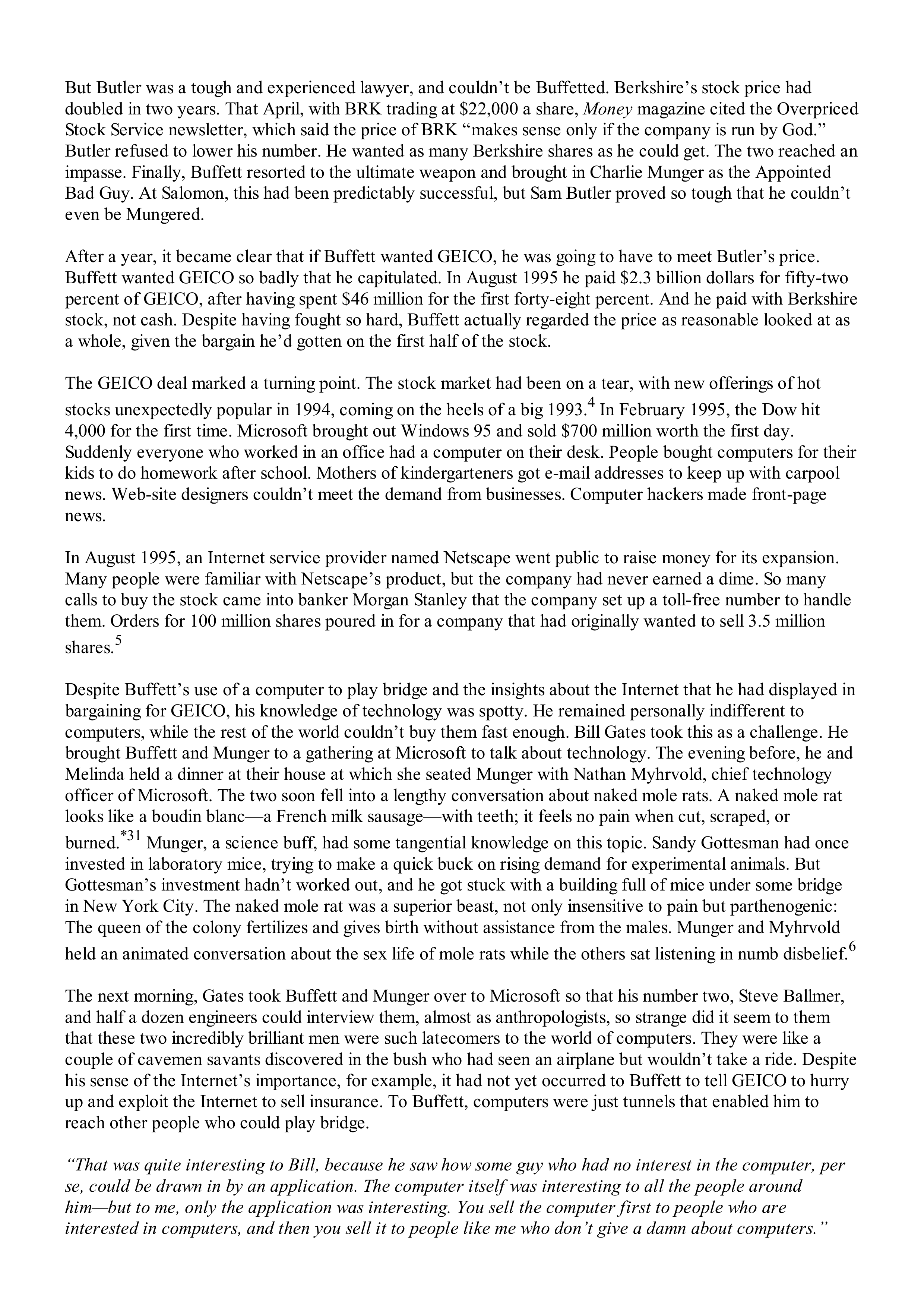 Berkshire Hathaway The Snowball Biography — page 405