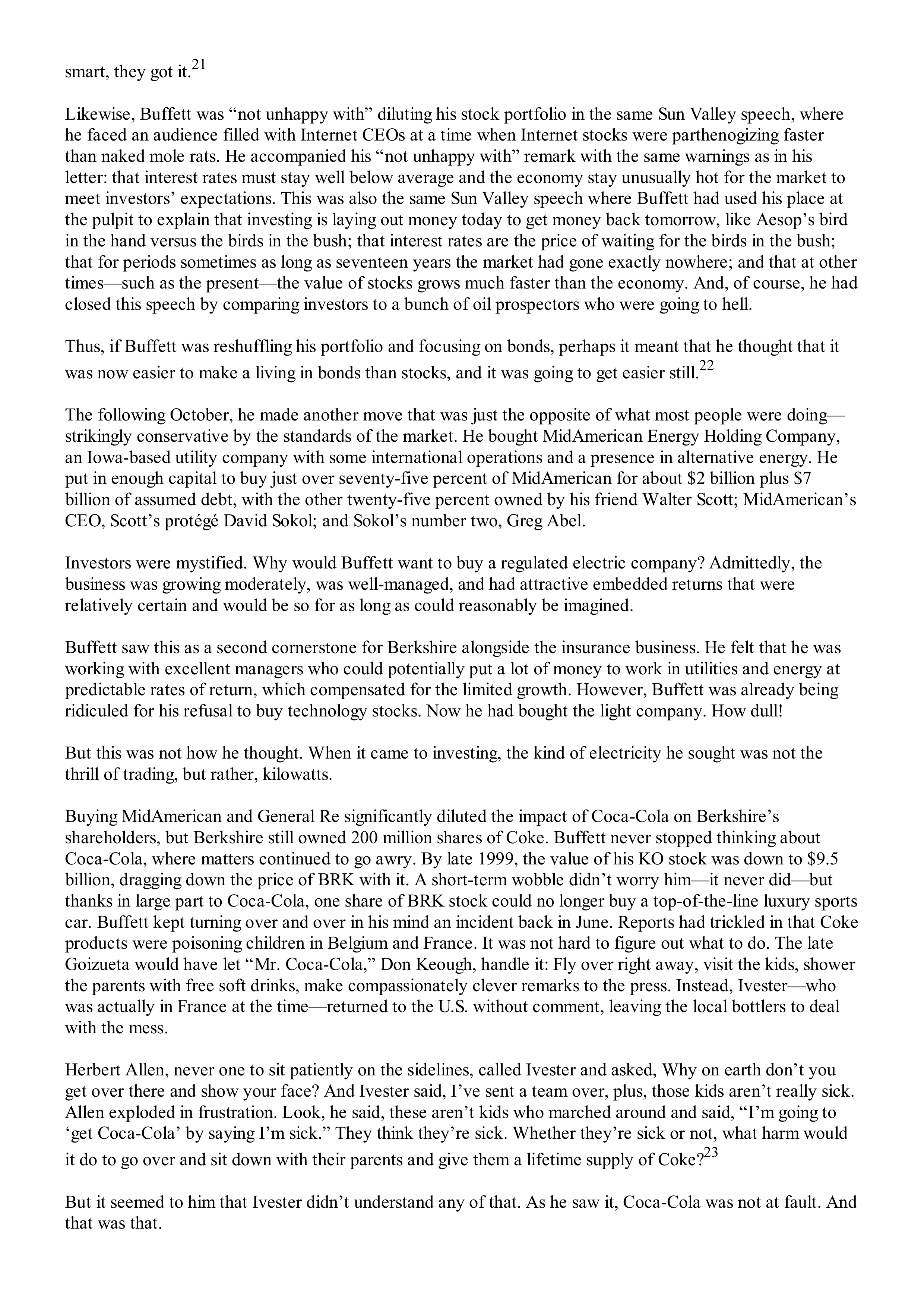 Berkshire Hathaway The Snowball Biography — page 421