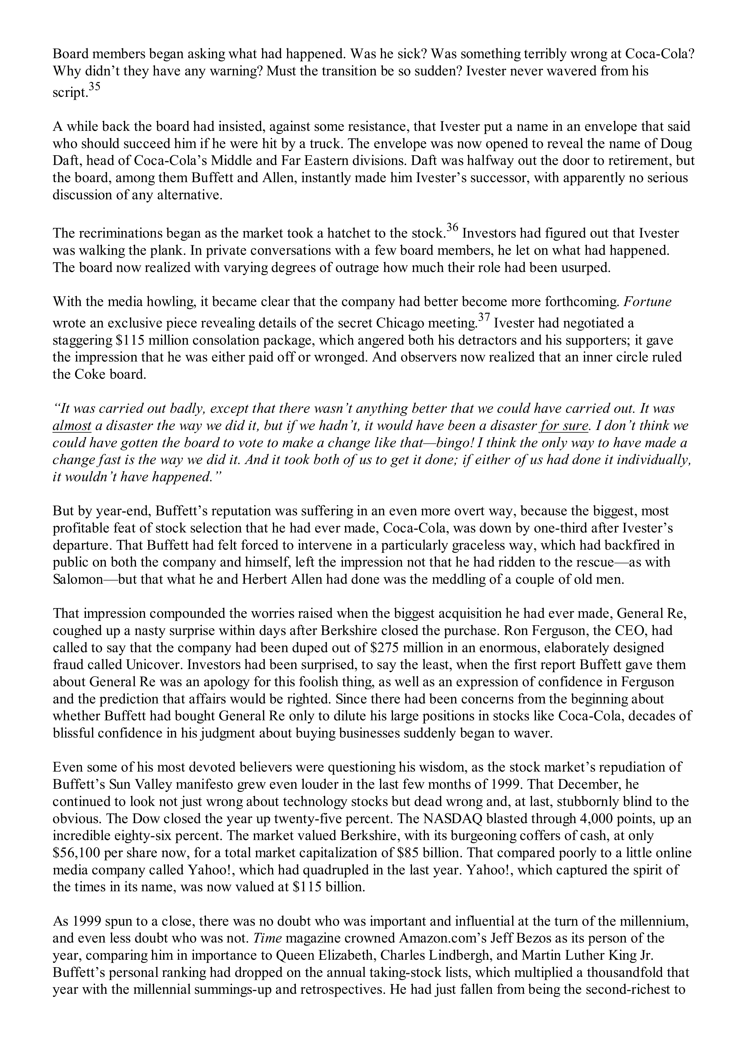 Berkshire Hathaway The Snowball Biography — page 424