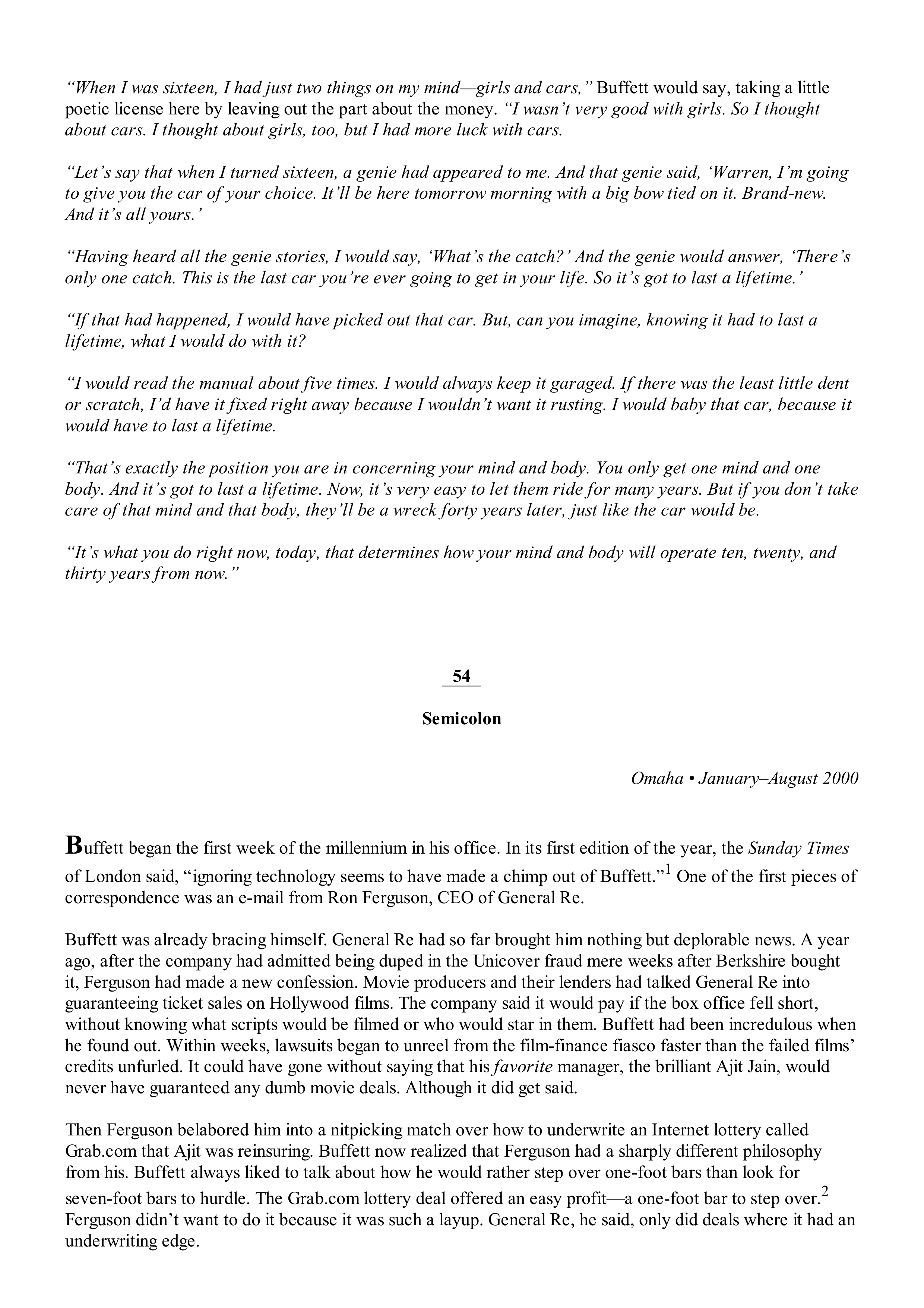 Berkshire Hathaway The Snowball Biography — page 427