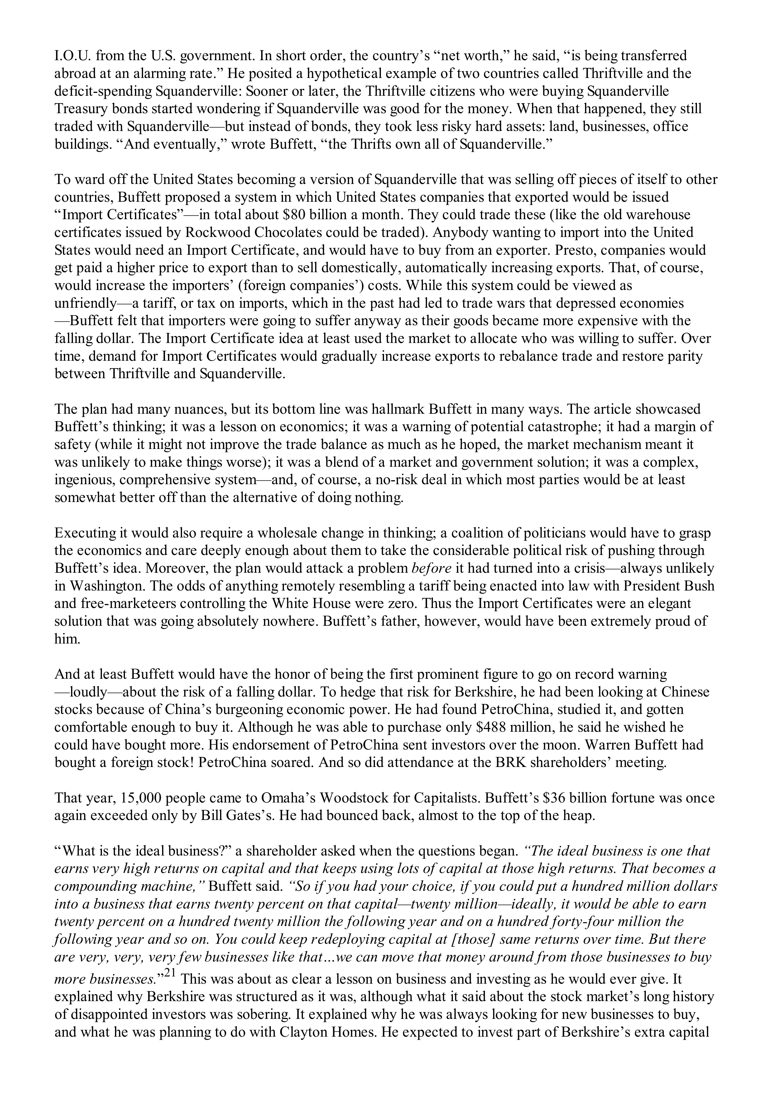 Berkshire Hathaway The Snowball Biography — page 465