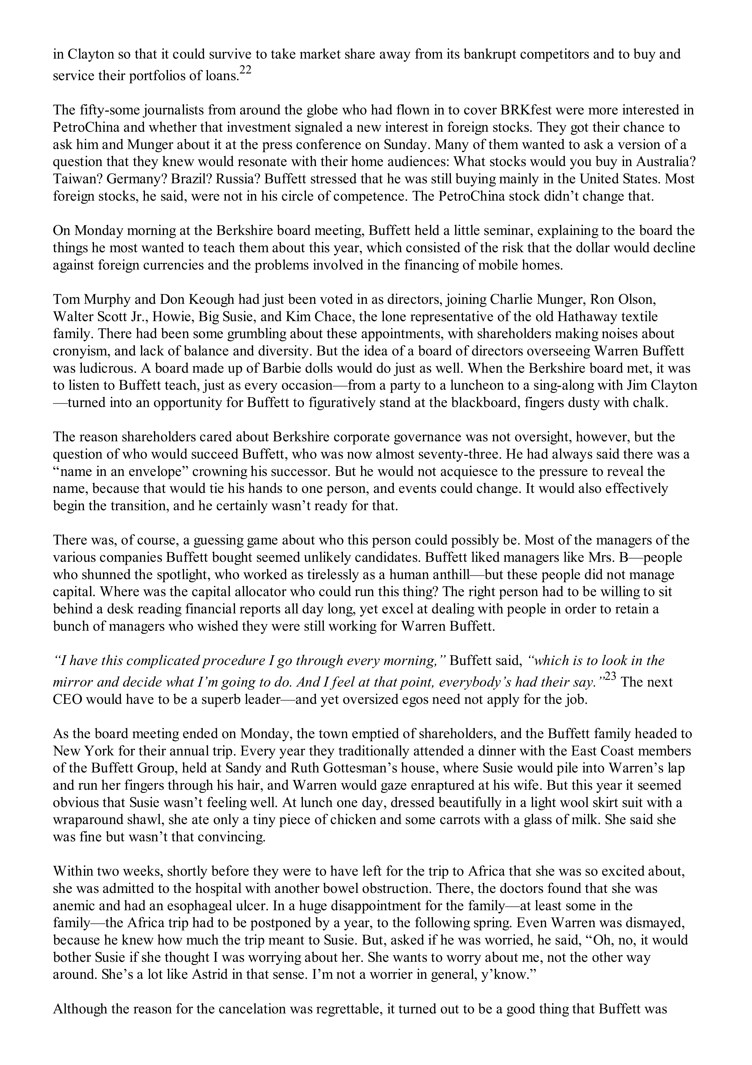 Berkshire Hathaway The Snowball Biography — page 466