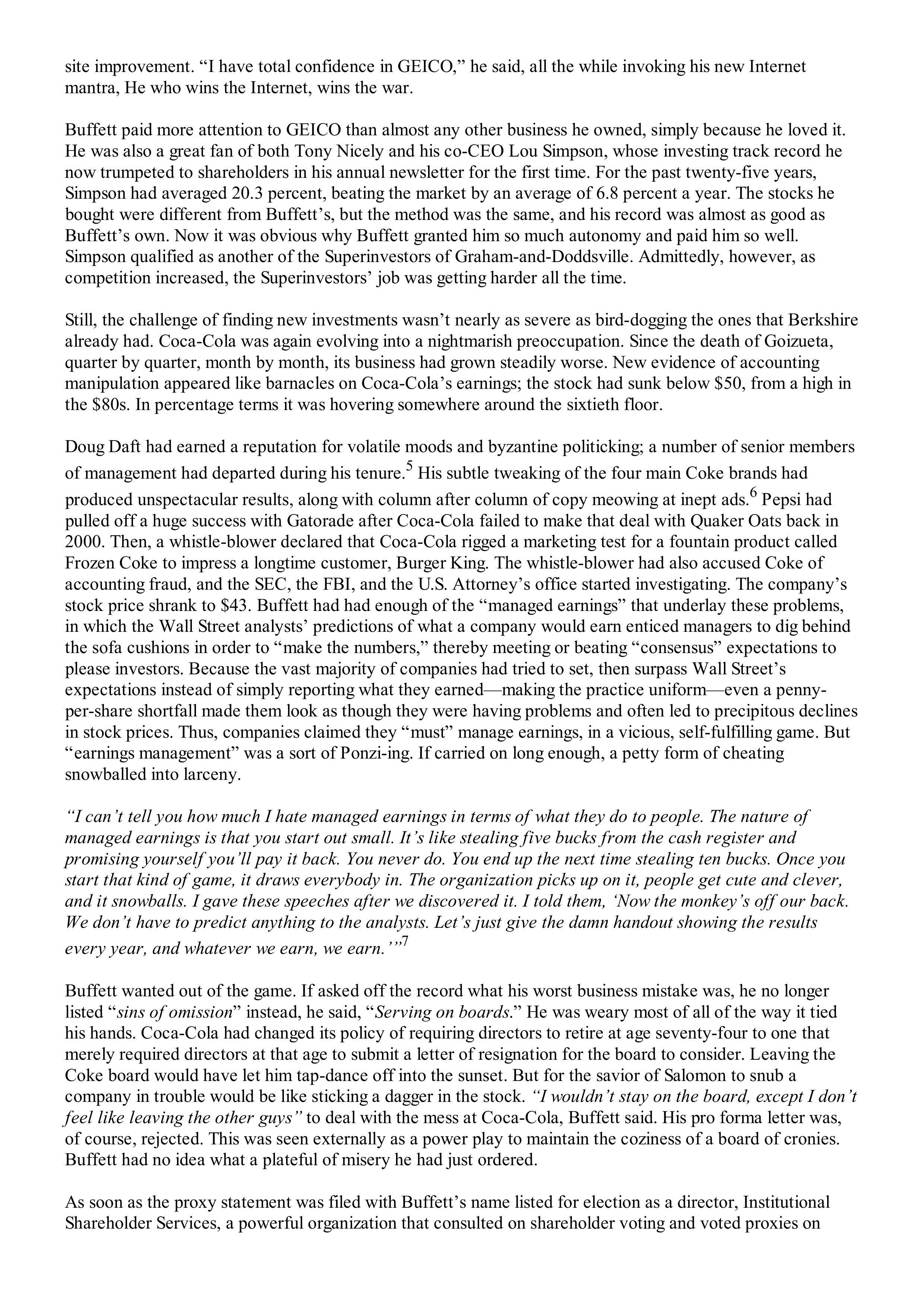 Berkshire Hathaway The Snowball Biography — page 486