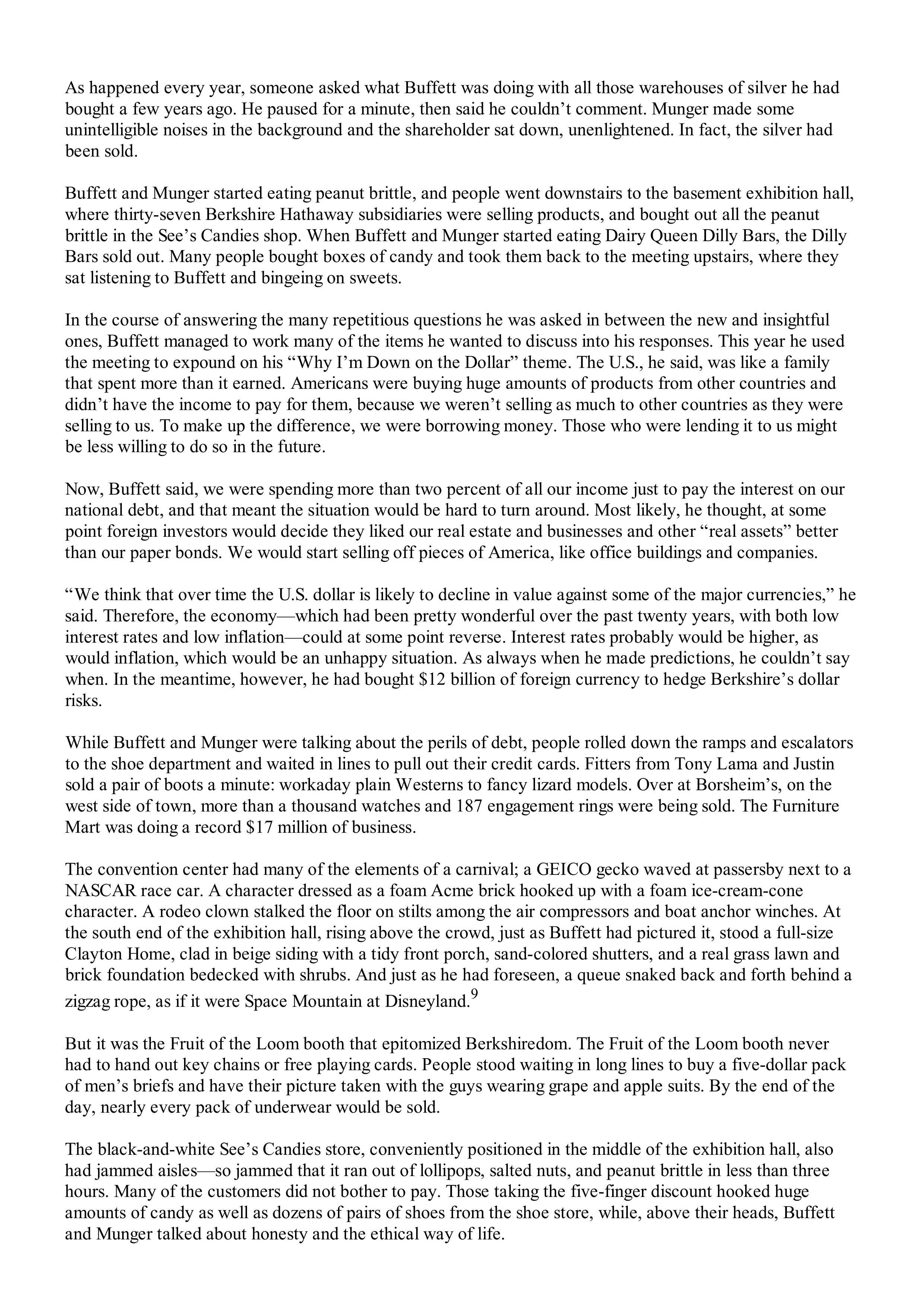 Berkshire Hathaway The Snowball Biography — page 495