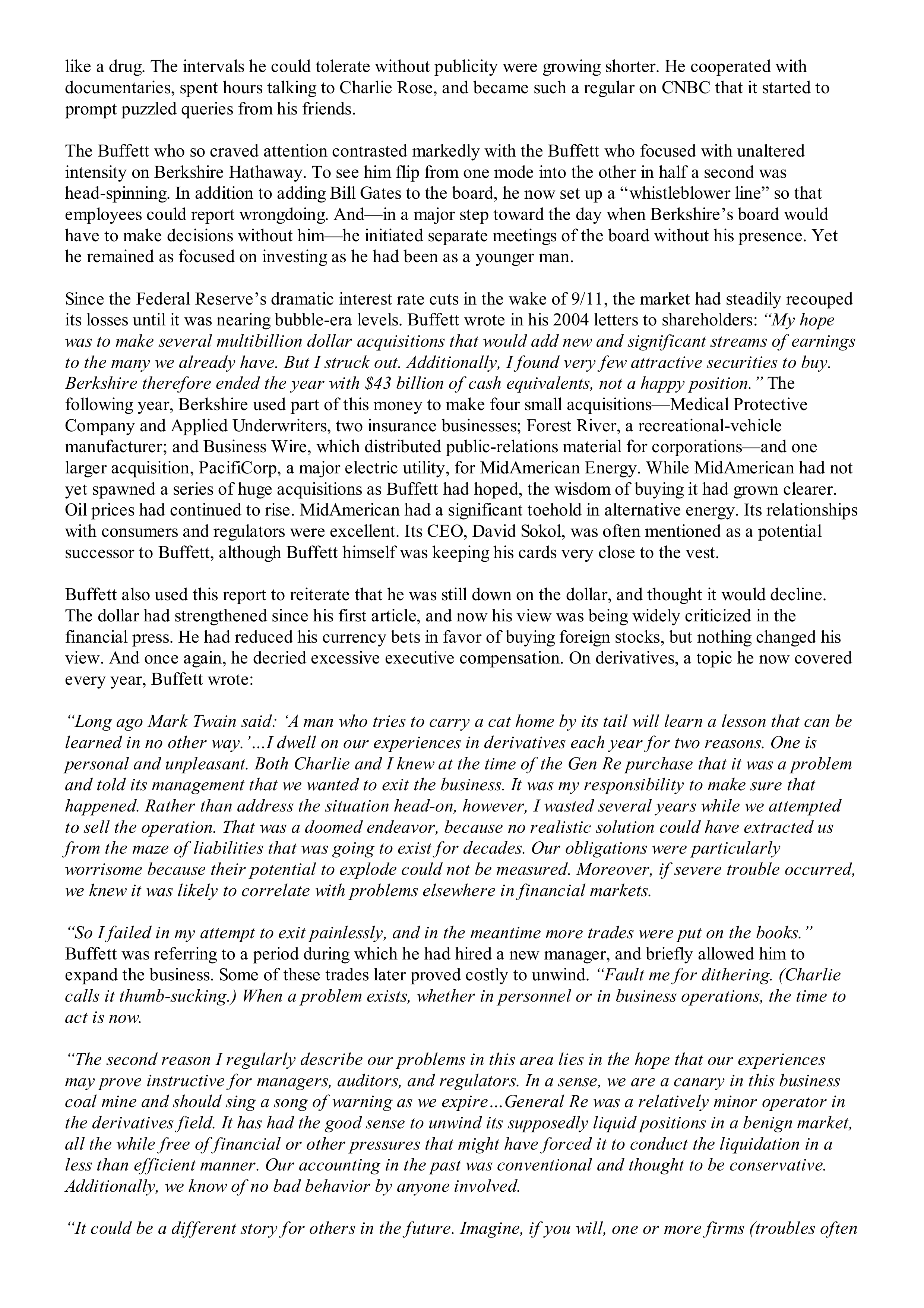 Berkshire Hathaway The Snowball Biography — page 505