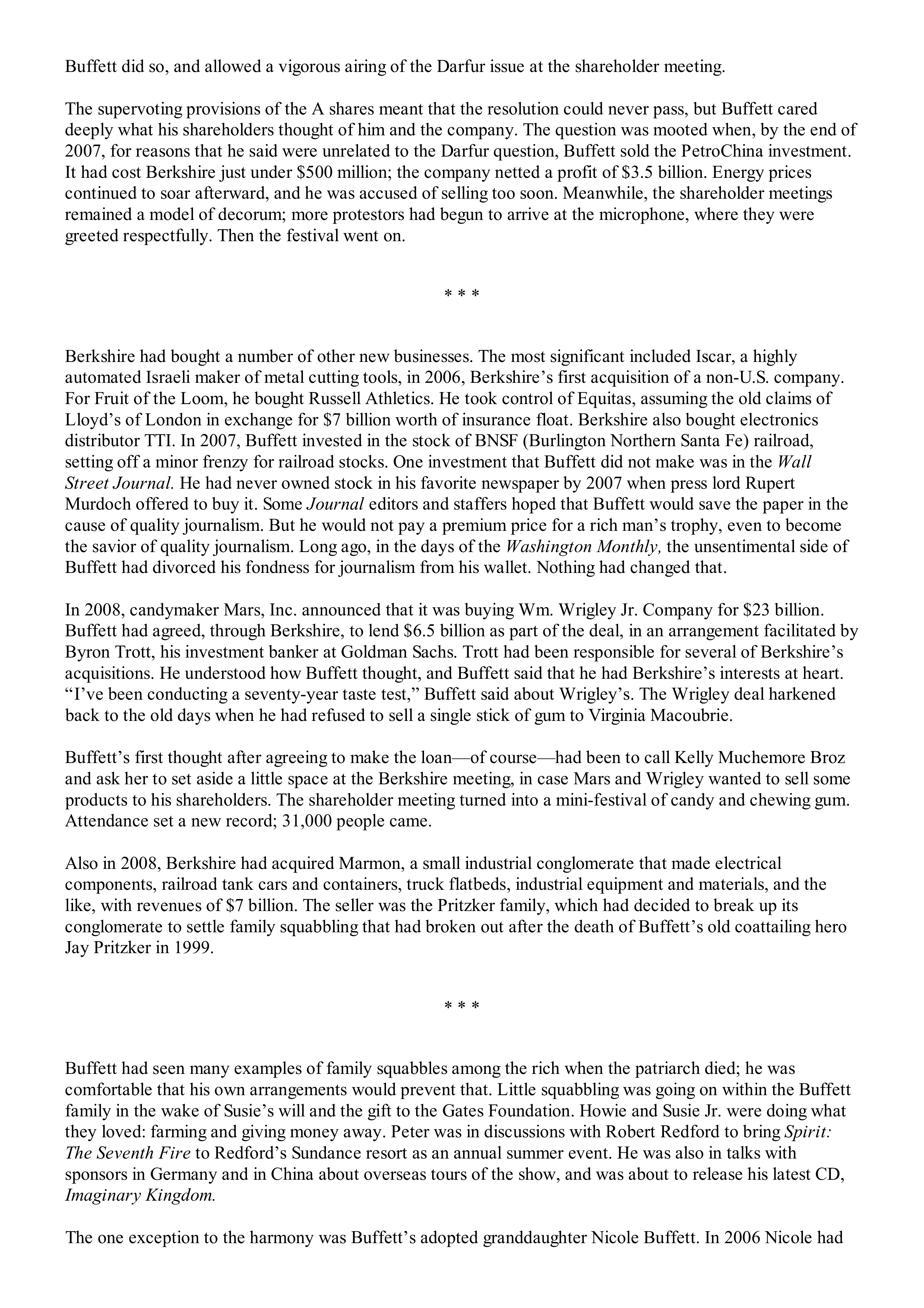 Berkshire Hathaway The Snowball Biography — page 518