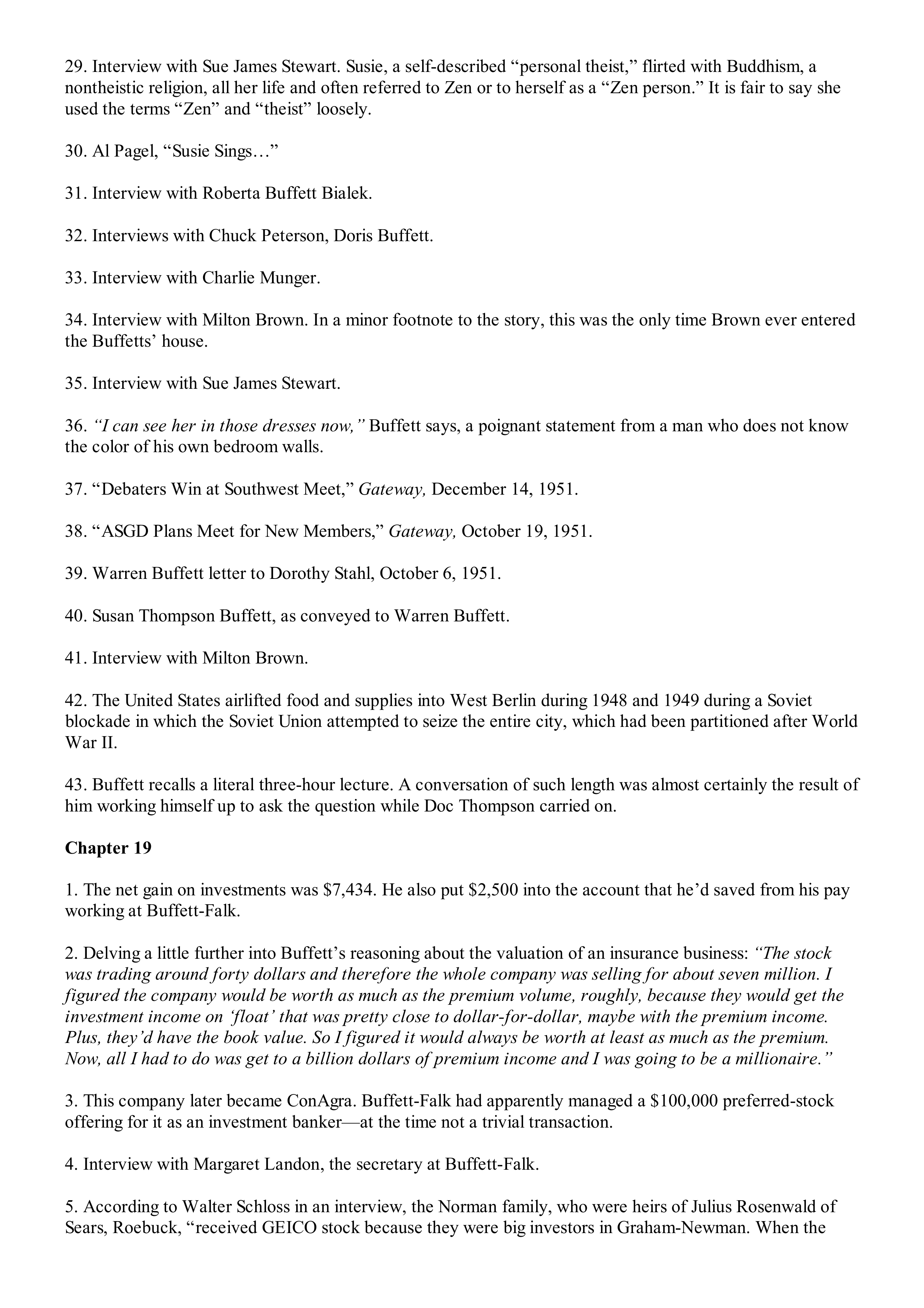 Berkshire Hathaway The Snowball Biography — page 542
