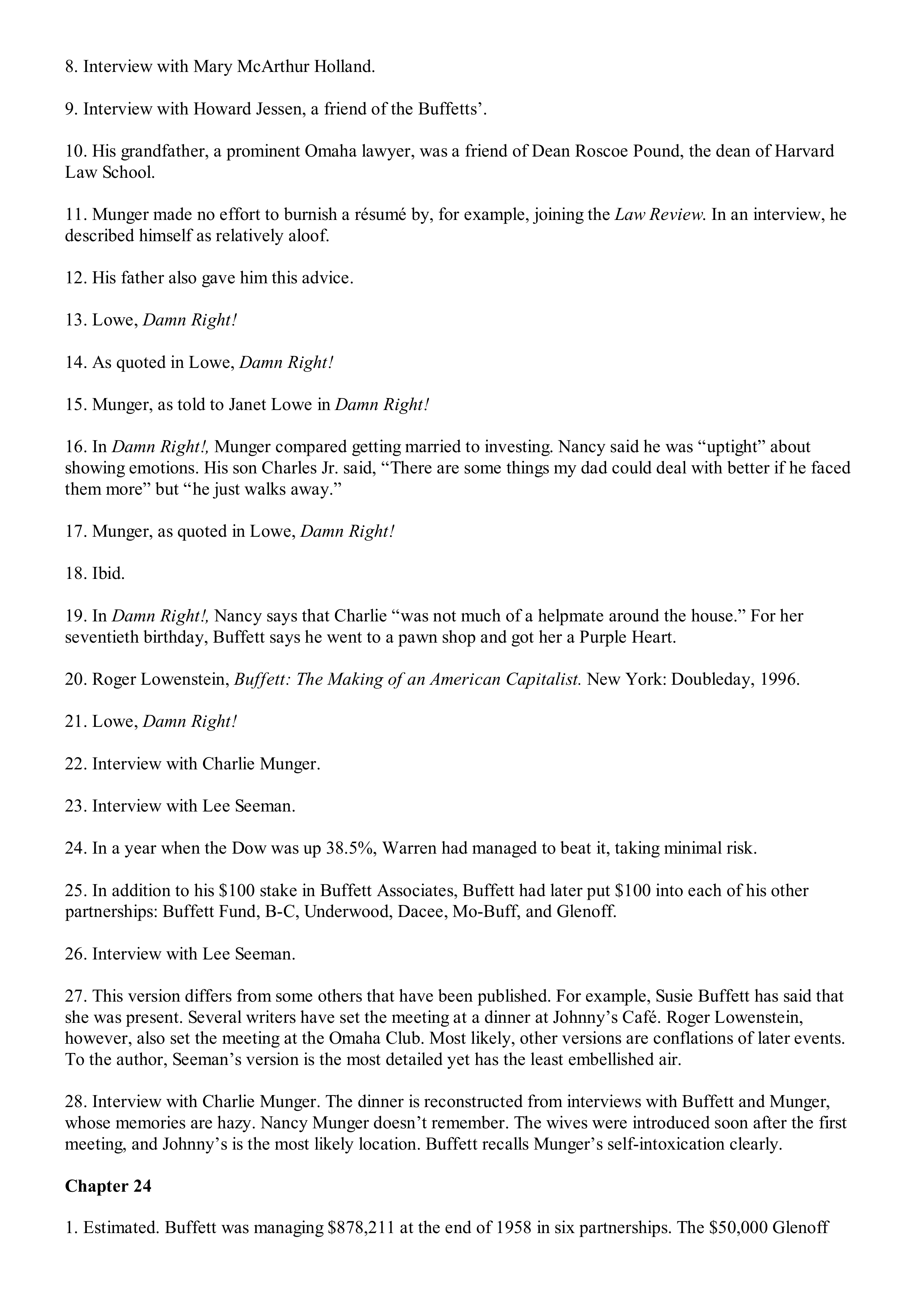 Berkshire Hathaway The Snowball Biography — page 552