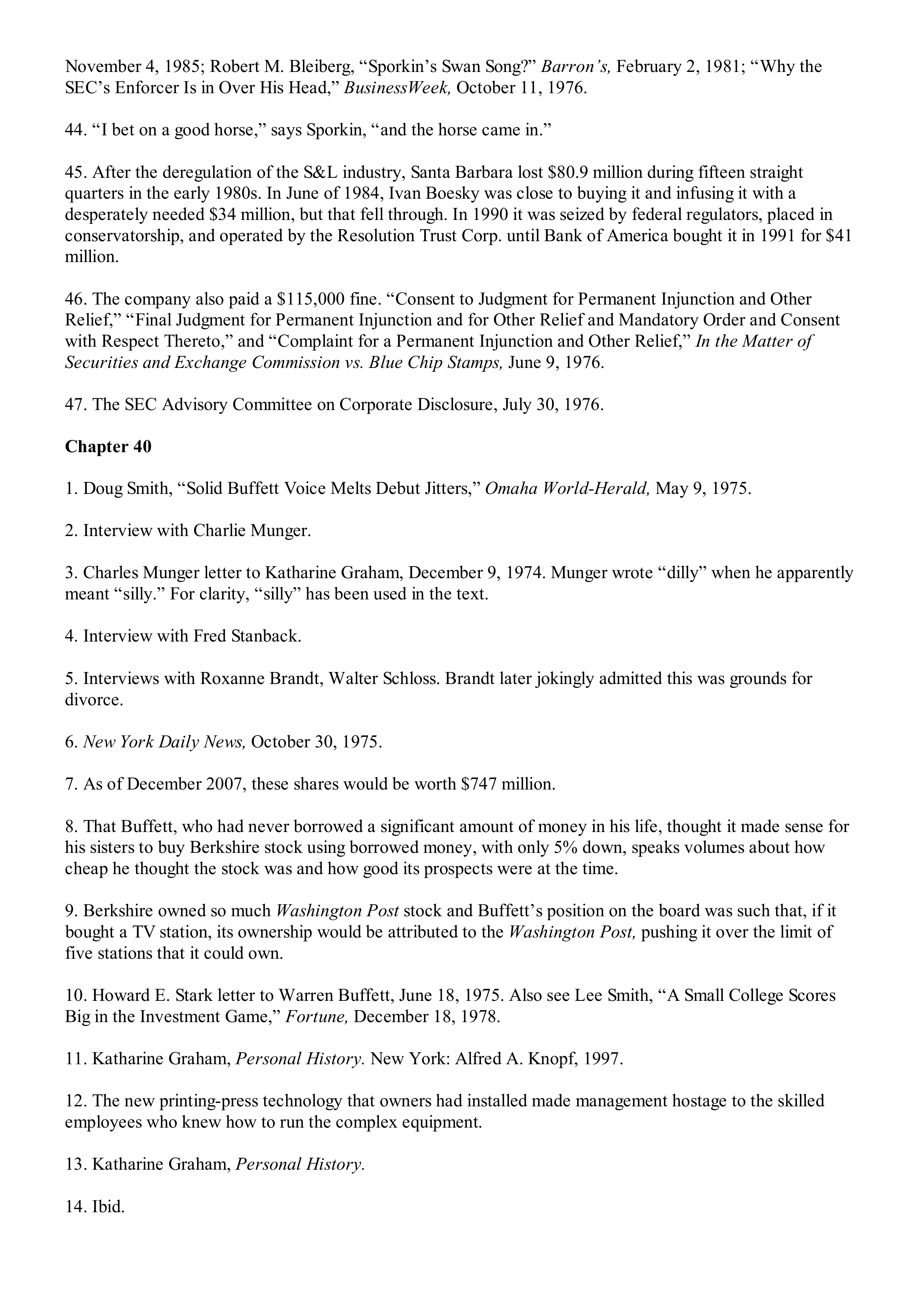 Berkshire Hathaway The Snowball Biography — page 584