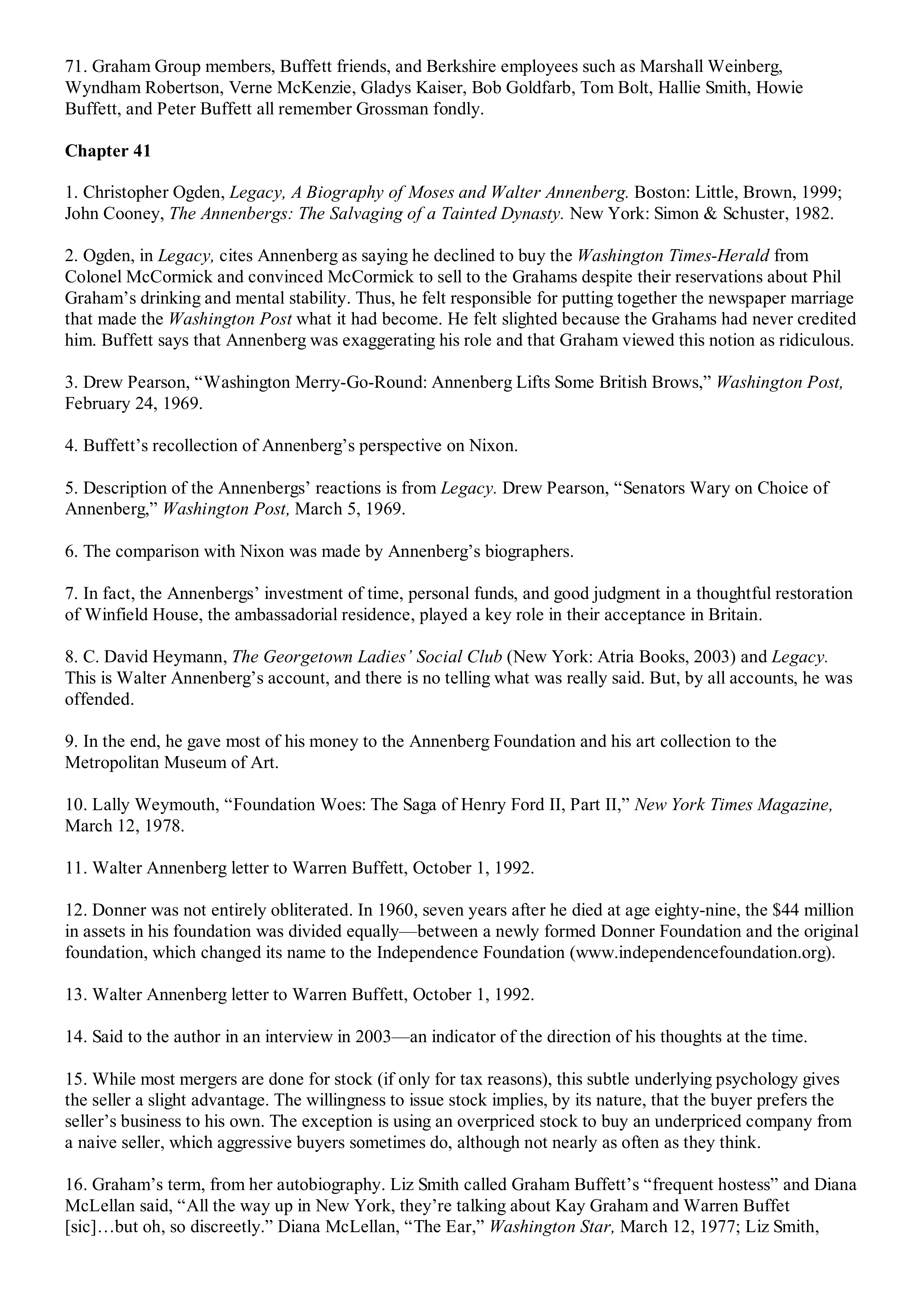 Berkshire Hathaway The Snowball Biography — page 588