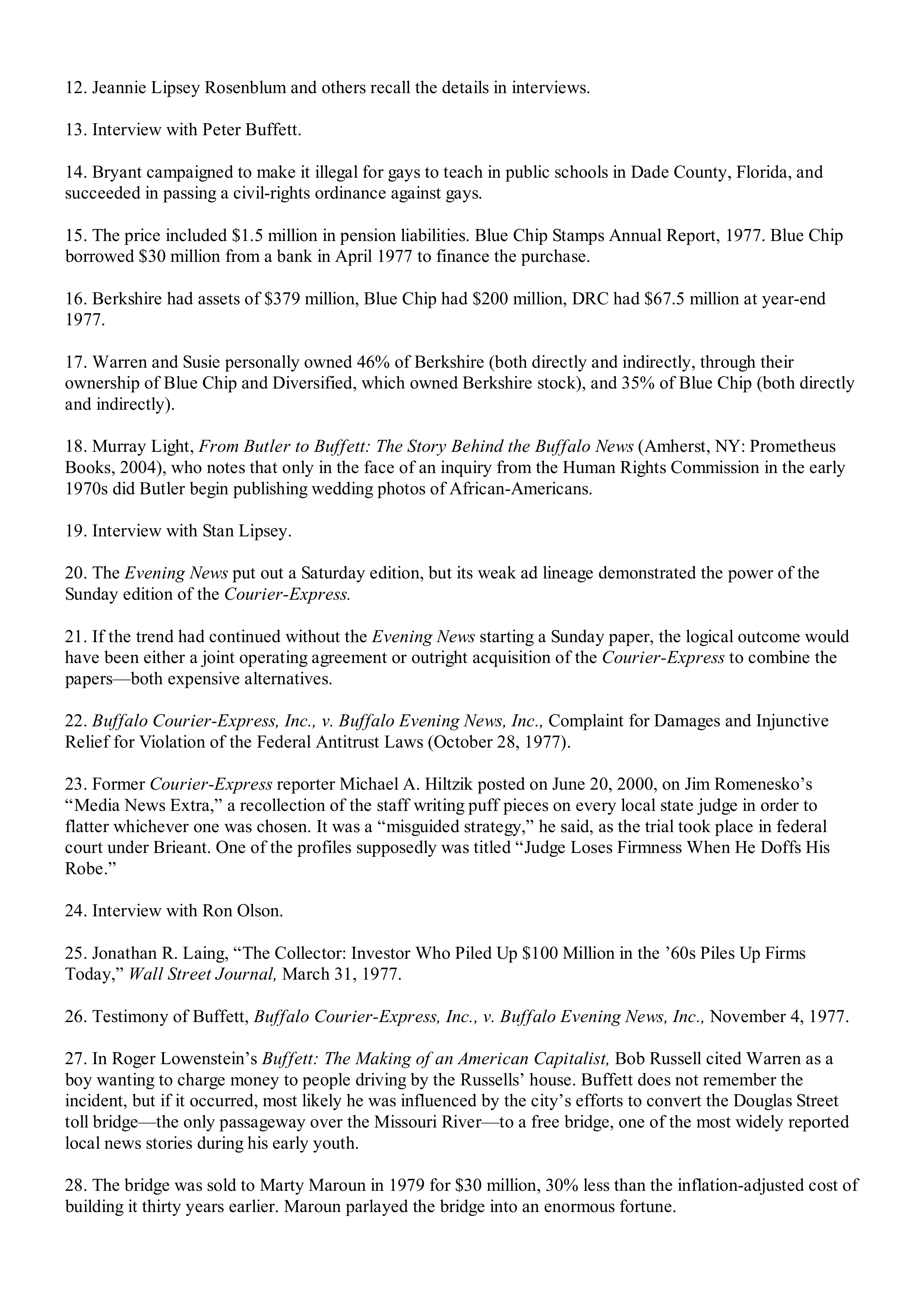 Berkshire Hathaway The Snowball Biography — page 591