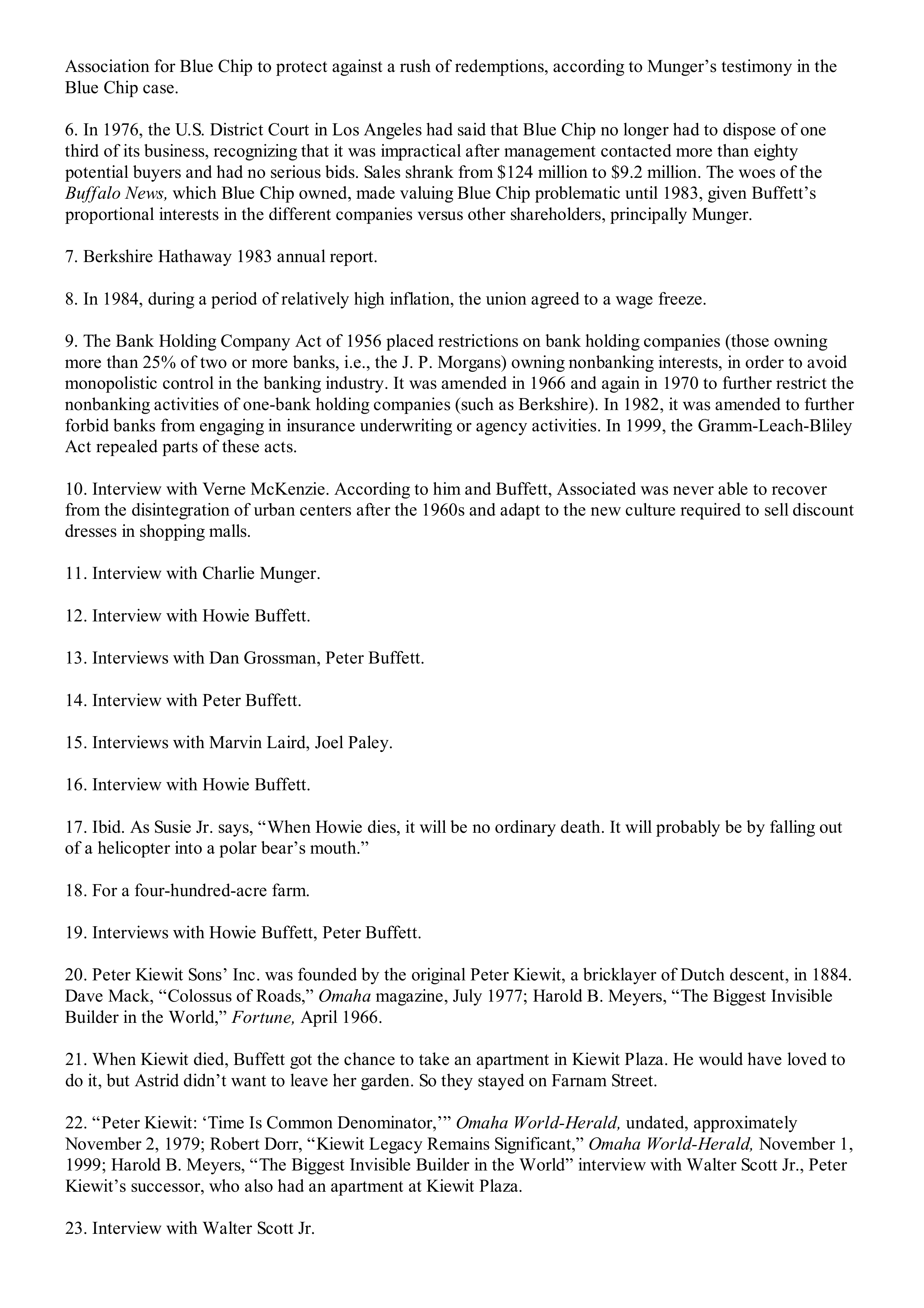 Berkshire Hathaway The Snowball Biography — page 593
