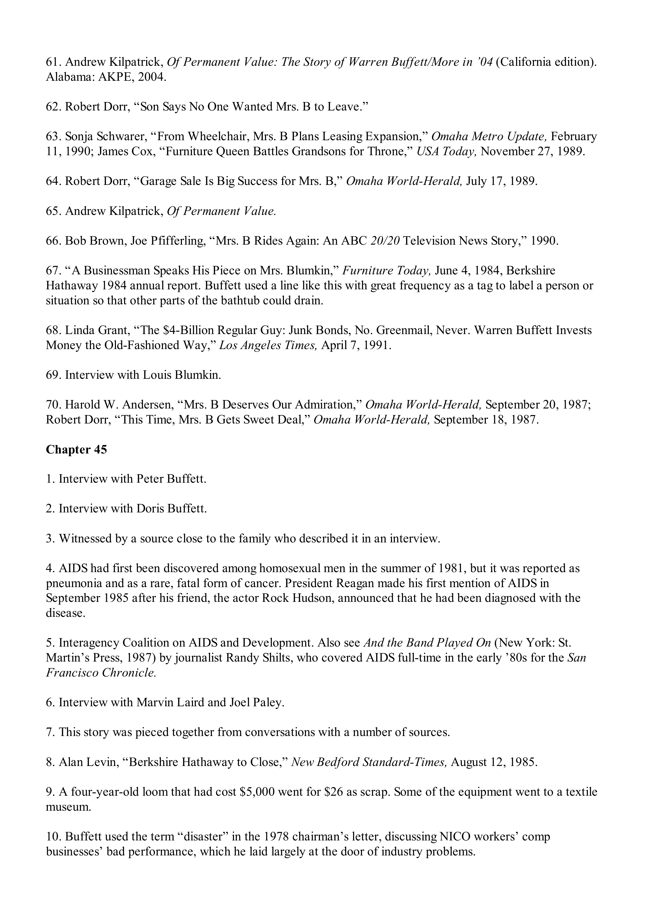Berkshire Hathaway The Snowball Biography — page 597