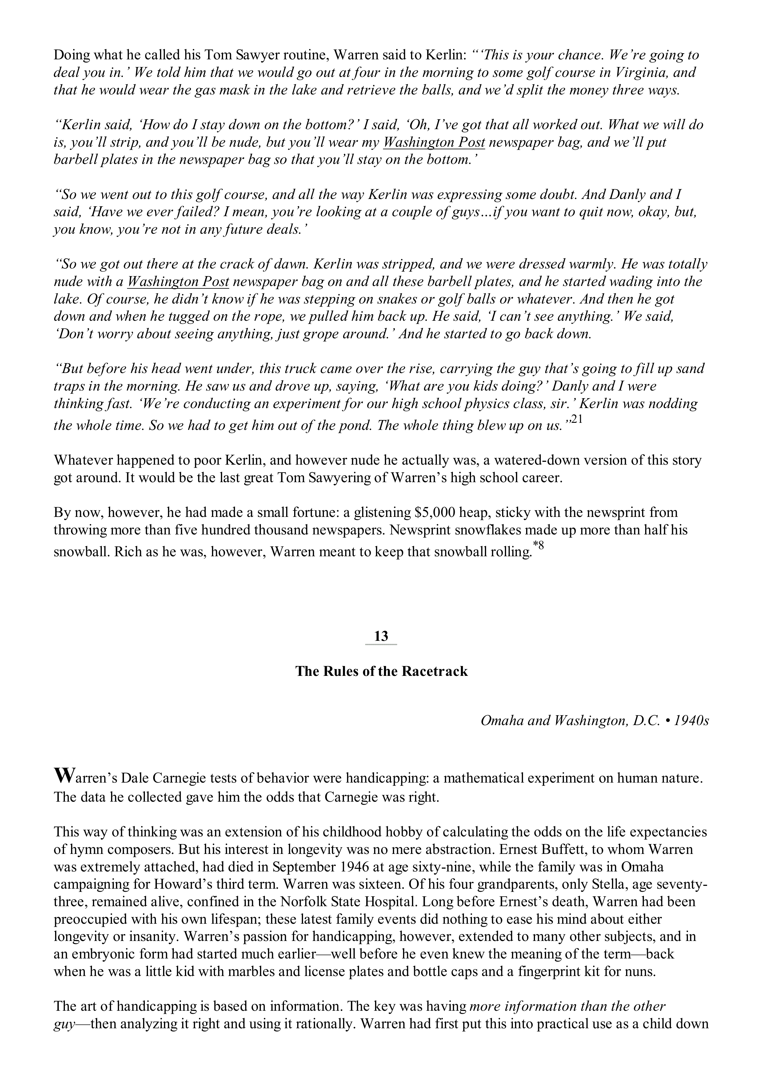 Berkshire Hathaway The Snowball Biography — page 60