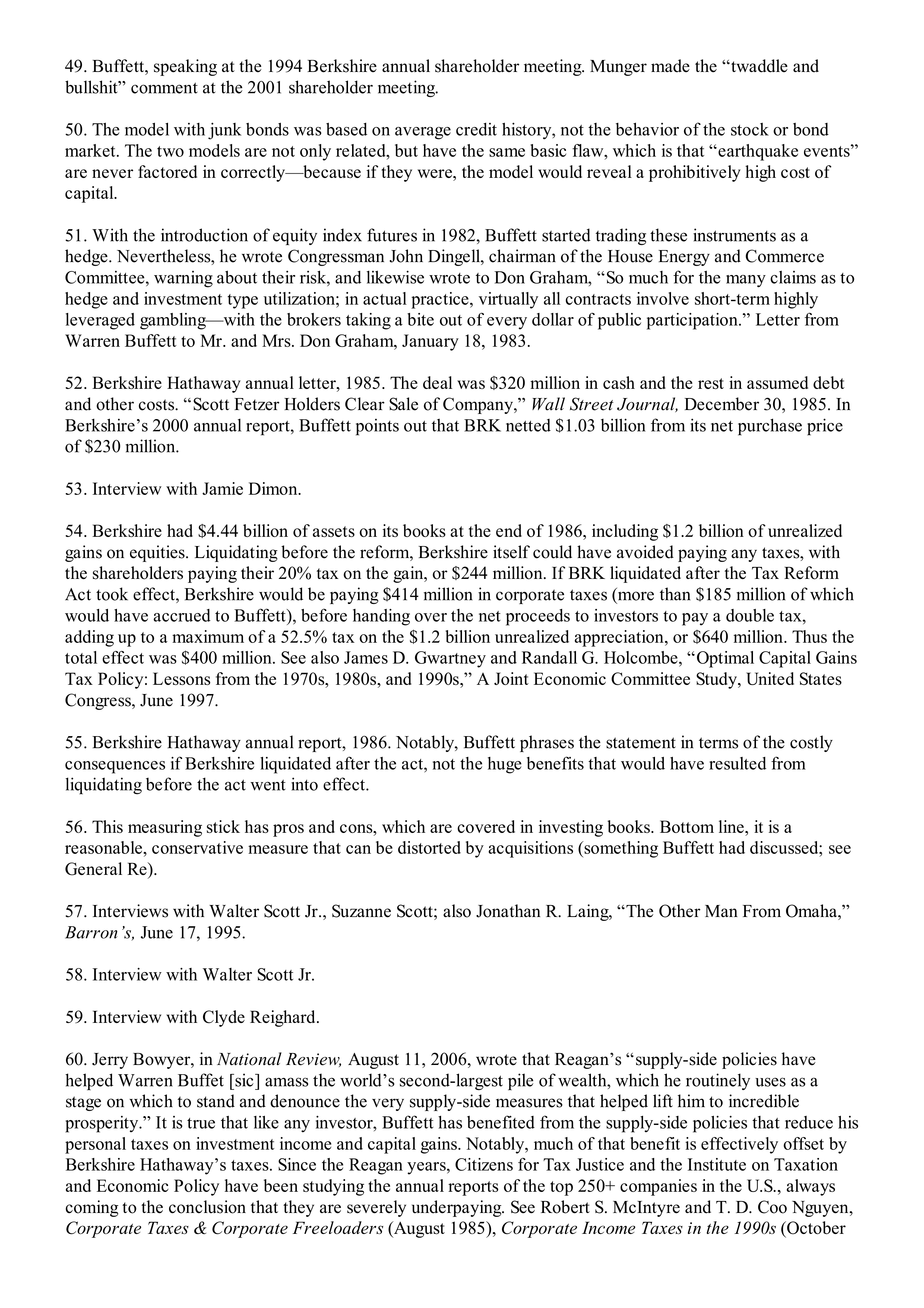 Berkshire Hathaway The Snowball Biography — page 601