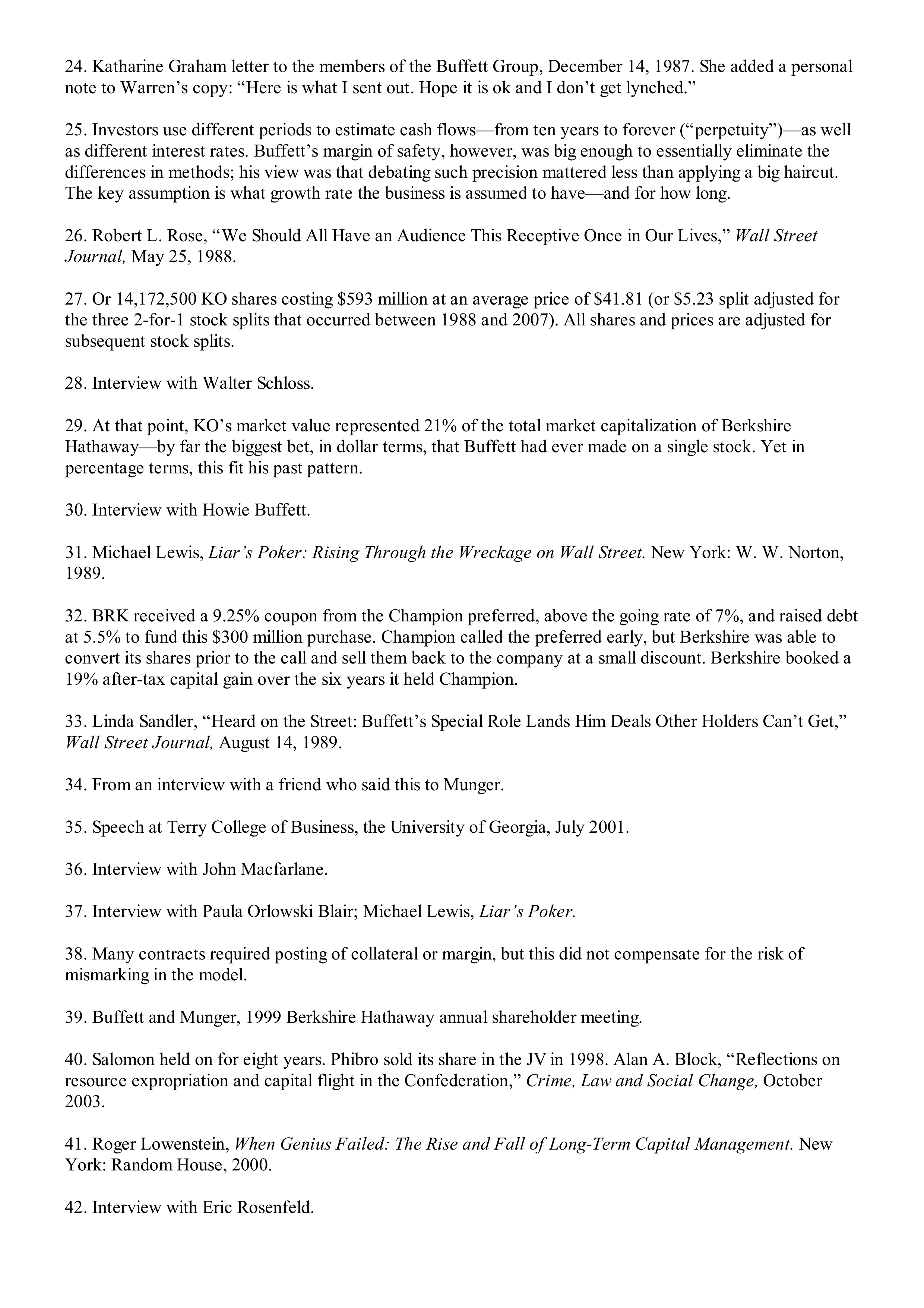 Berkshire Hathaway The Snowball Biography — page 605