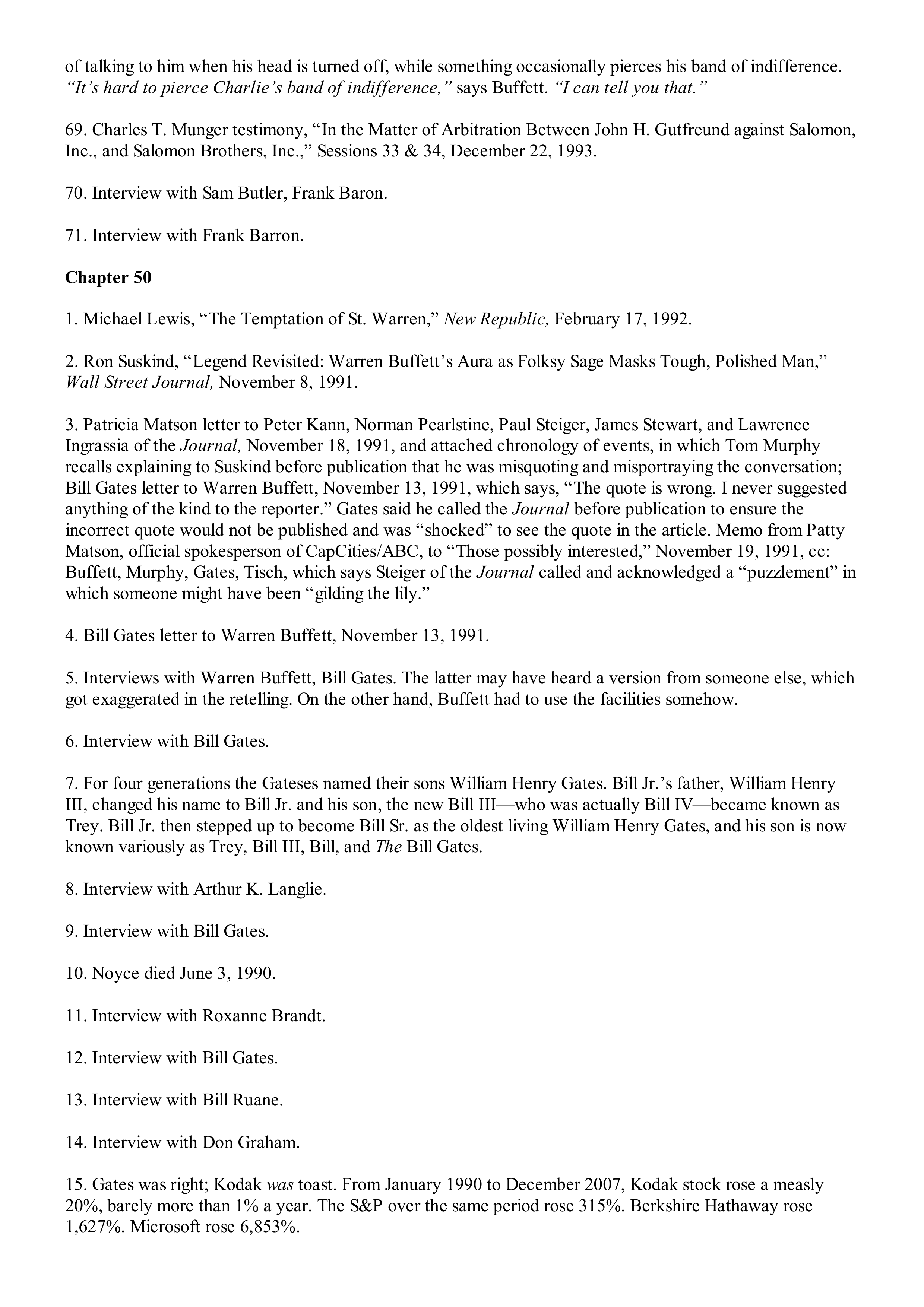 Berkshire Hathaway The Snowball Biography — page 615