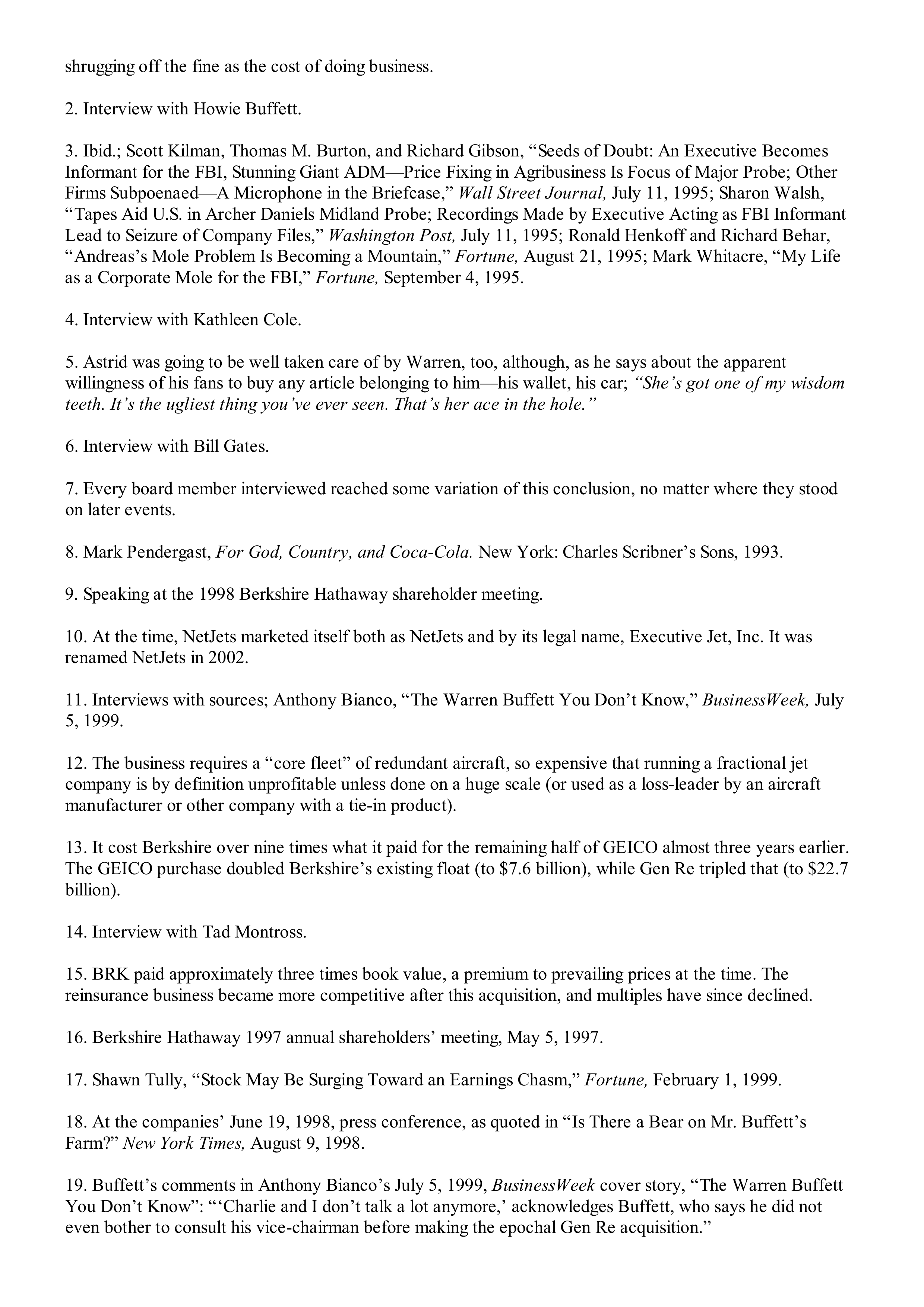 Berkshire Hathaway The Snowball Biography — page 621