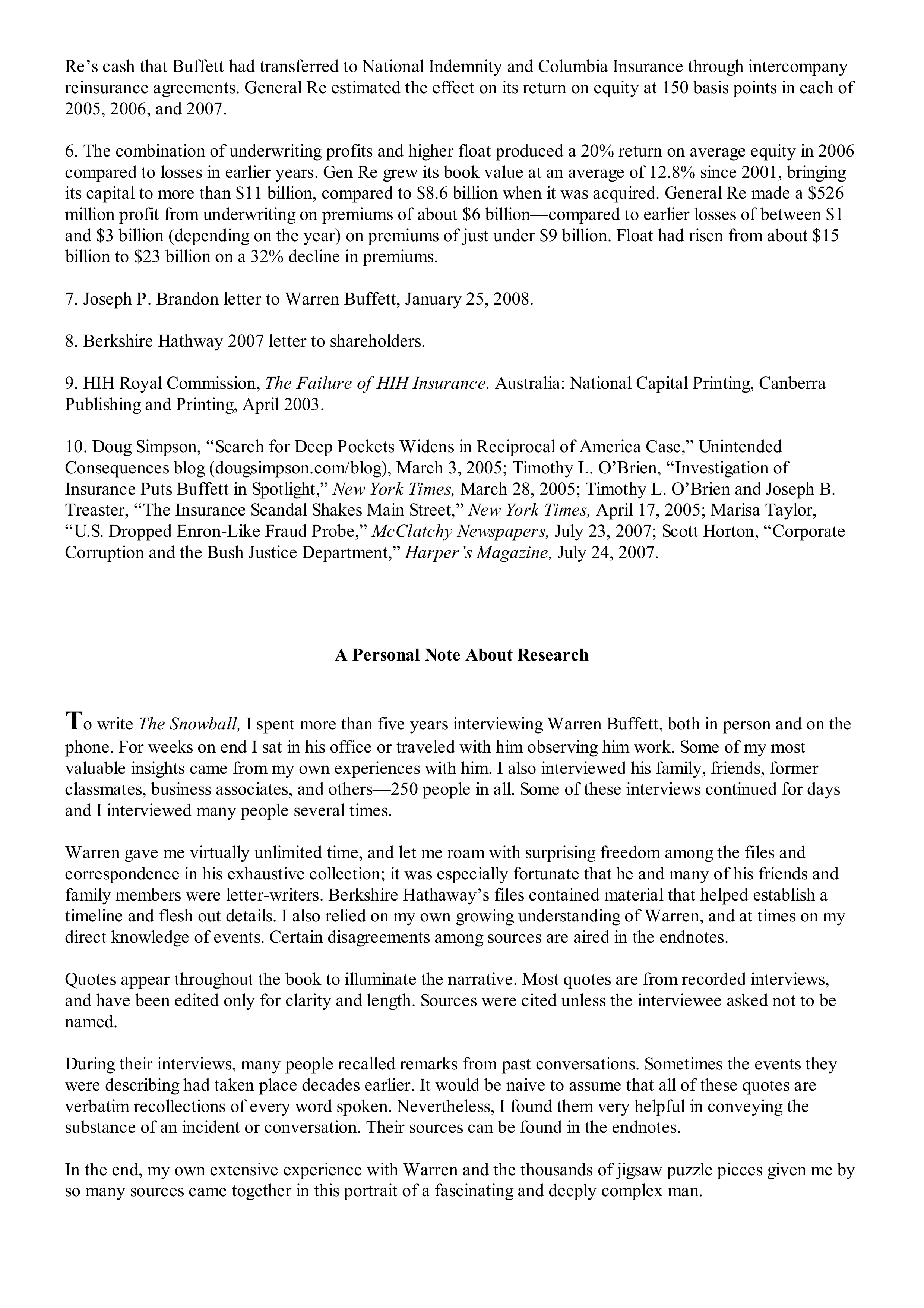 Berkshire Hathaway The Snowball Biography — page 637
