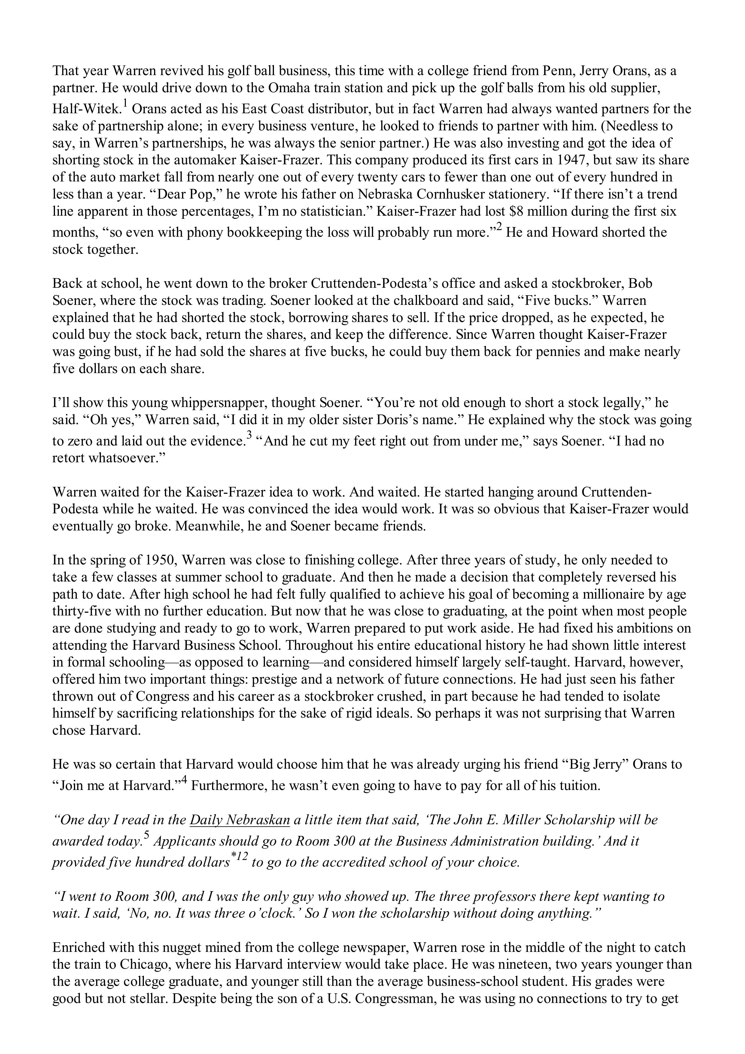 Berkshire Hathaway The Snowball Biography — page 72