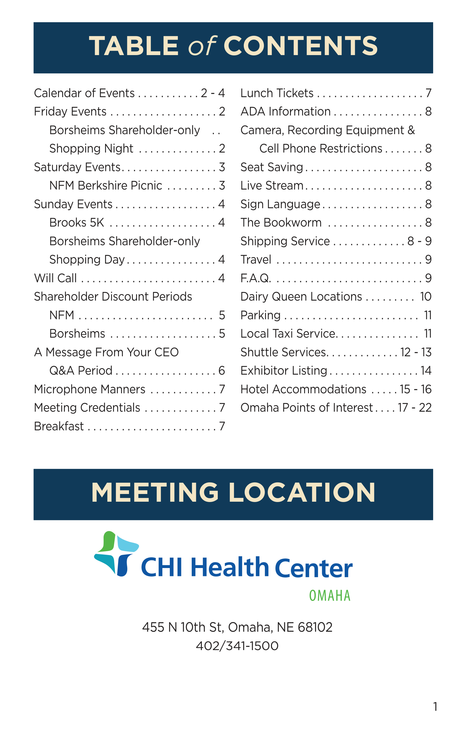 Berkshire Hathaway Visitor’s Guide — page 3
