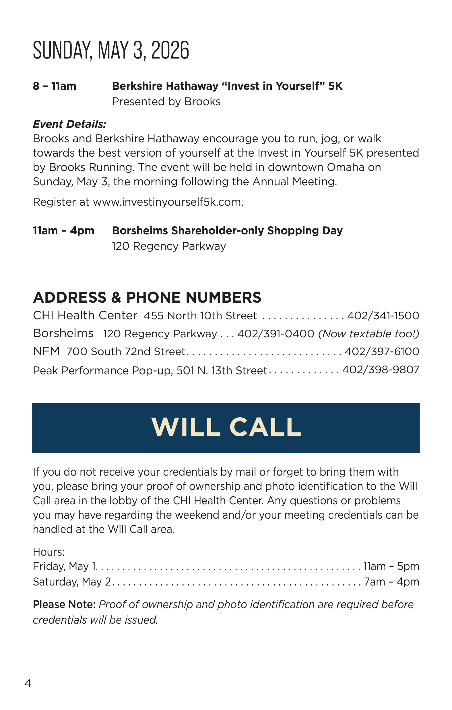 Berkshire Hathaway Visitor’s Guide — page 6