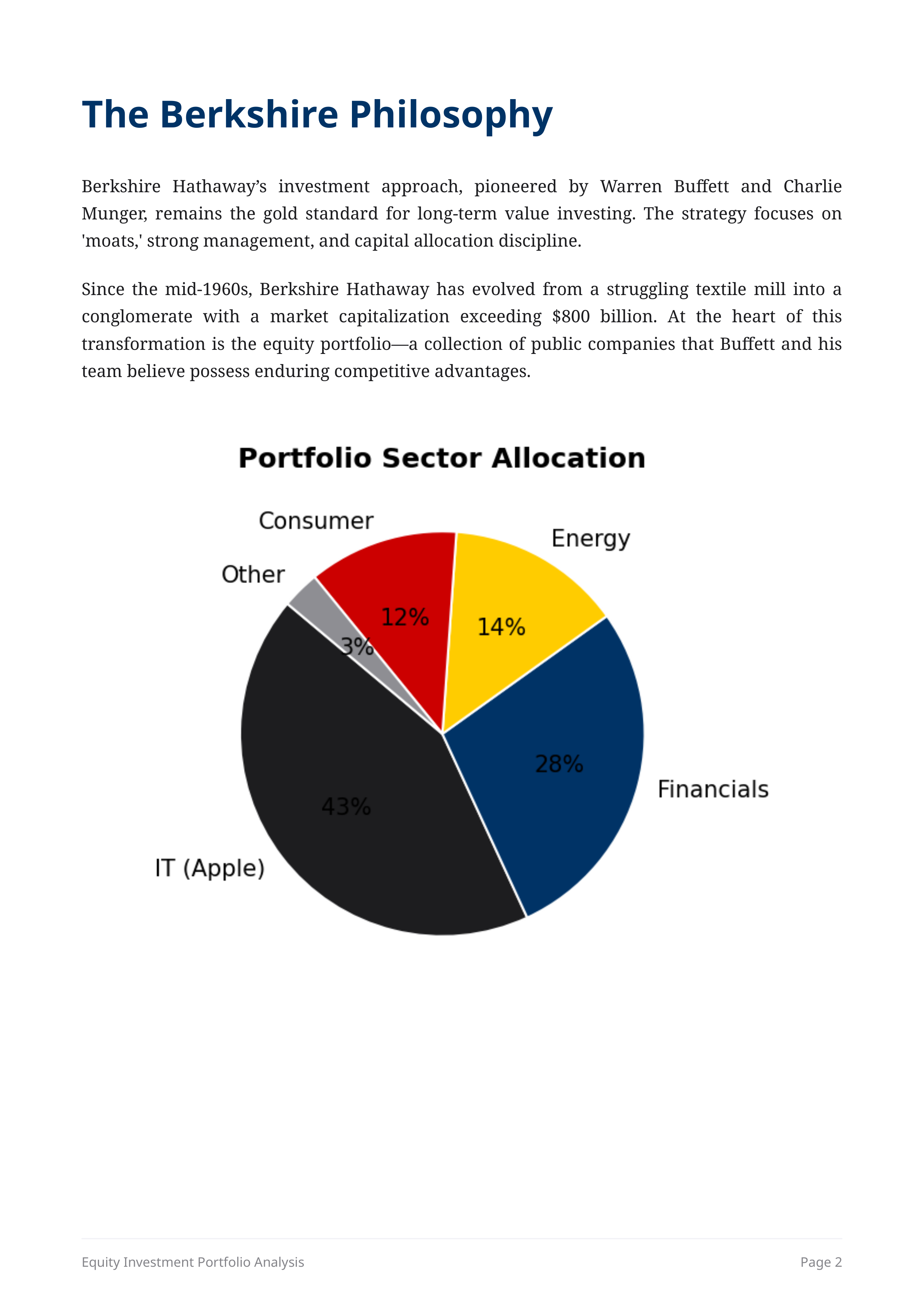 Berkshire Hathaway’s SEC Form 13F Public Equity Investment Portfolio — page 2