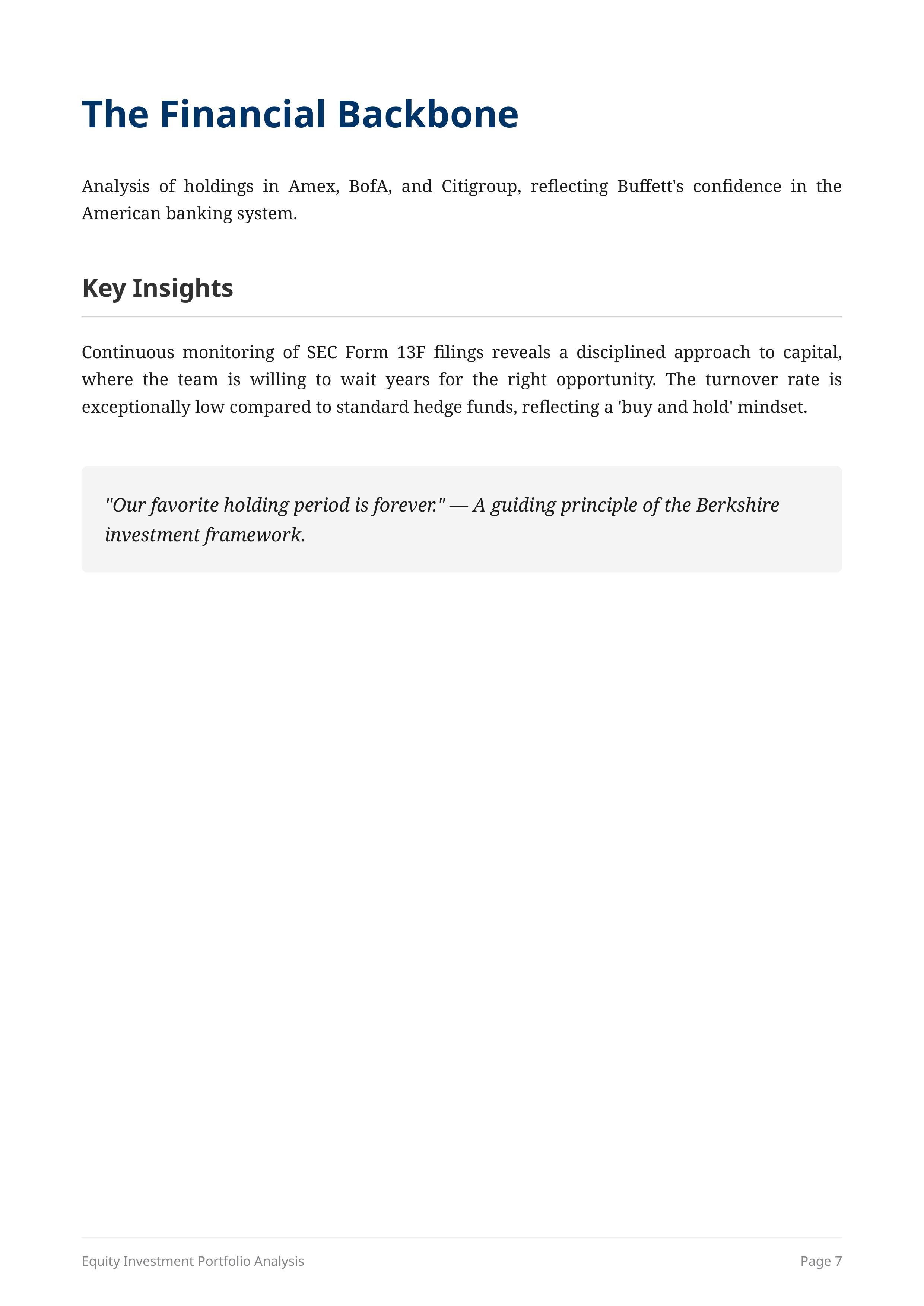Berkshire Hathaway’s SEC Form 13F Public Equity Investment Portfolio — page 7