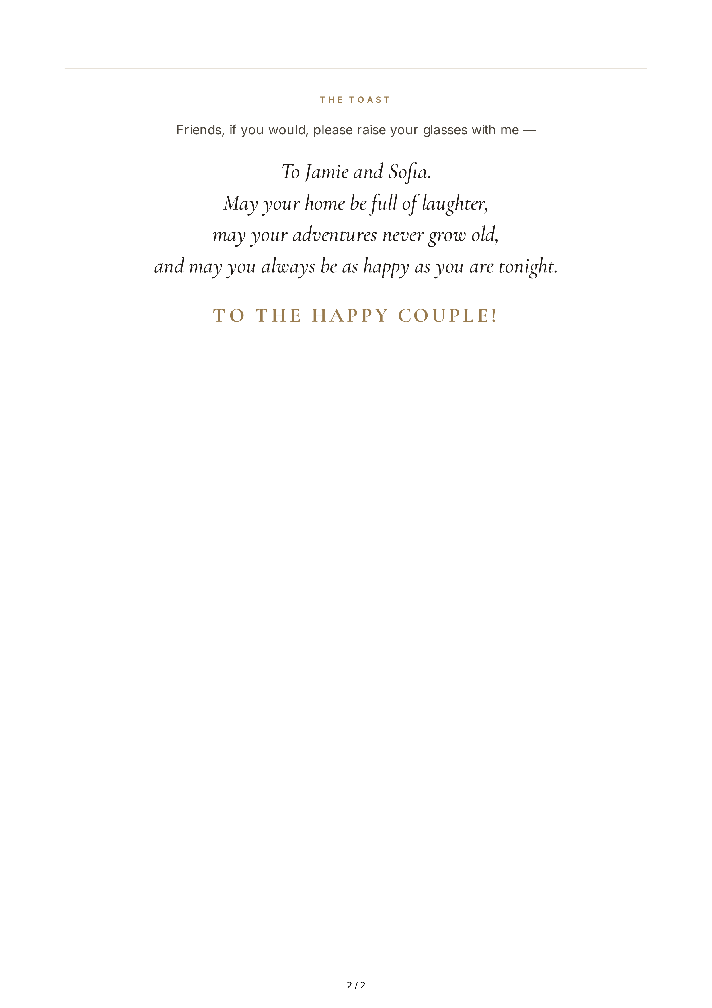 Best Man Wedding Toast — page 2