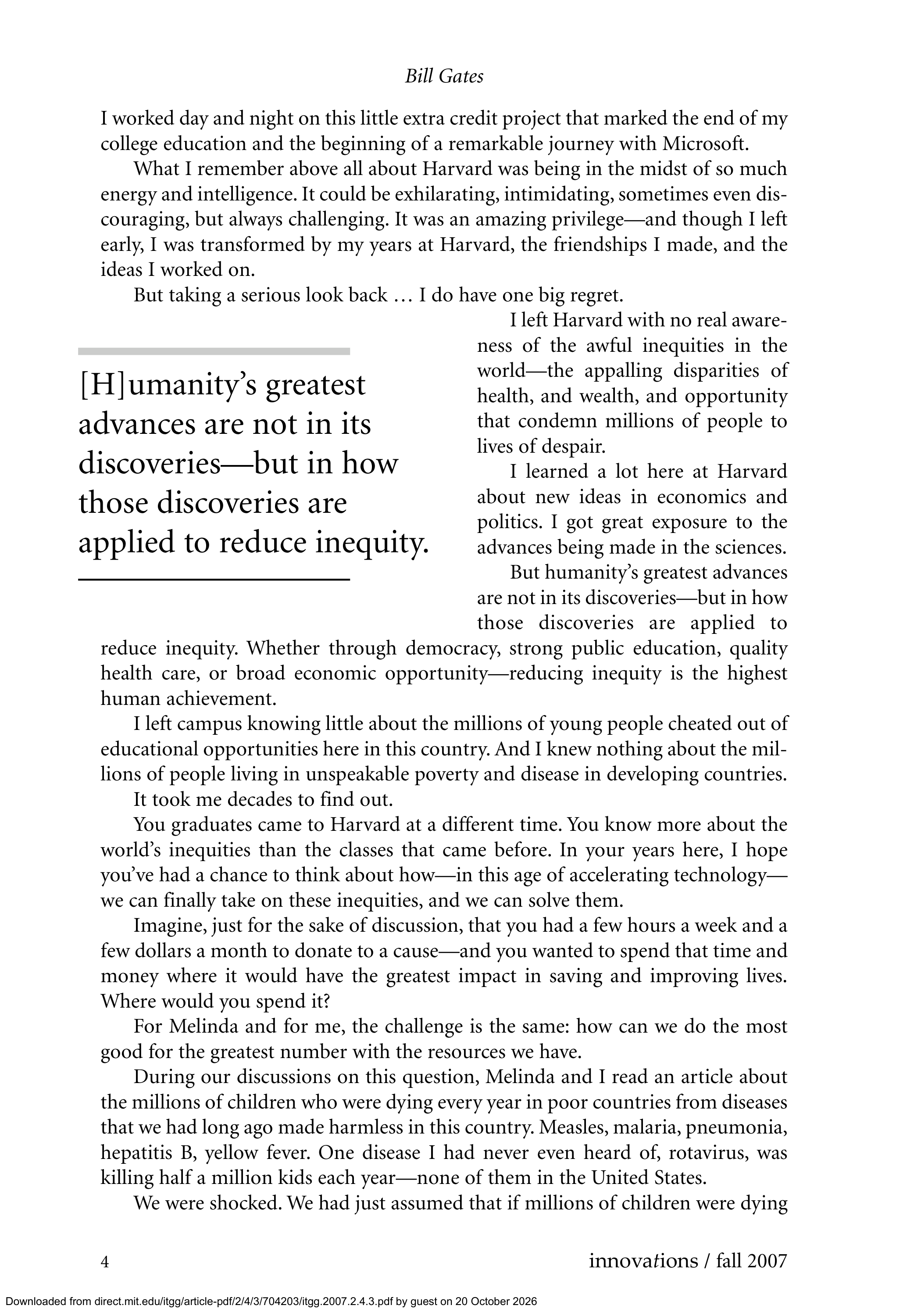 Bill Gates Harvard Commencement Speech — page 2