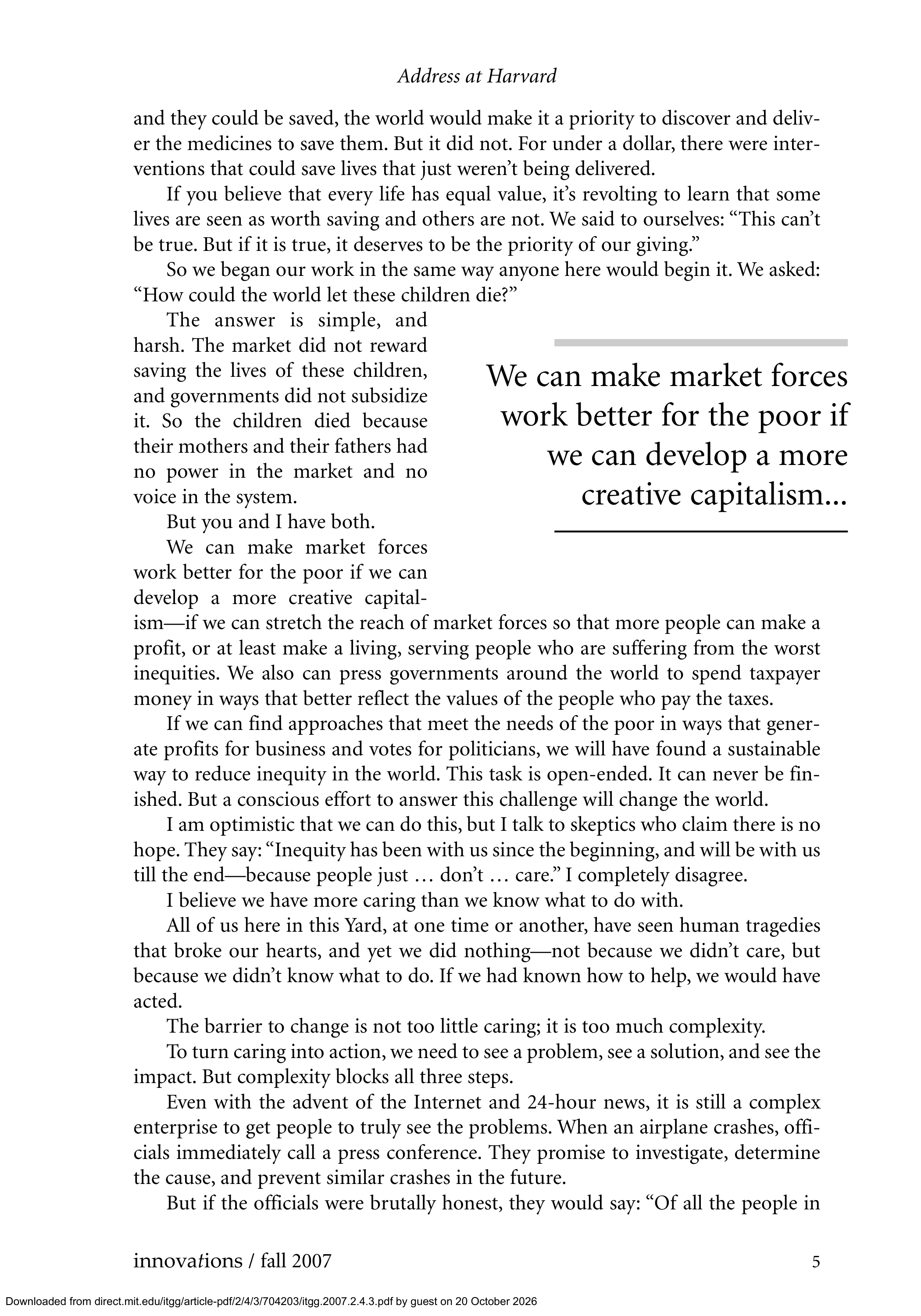 Bill Gates Harvard Commencement Speech — page 3