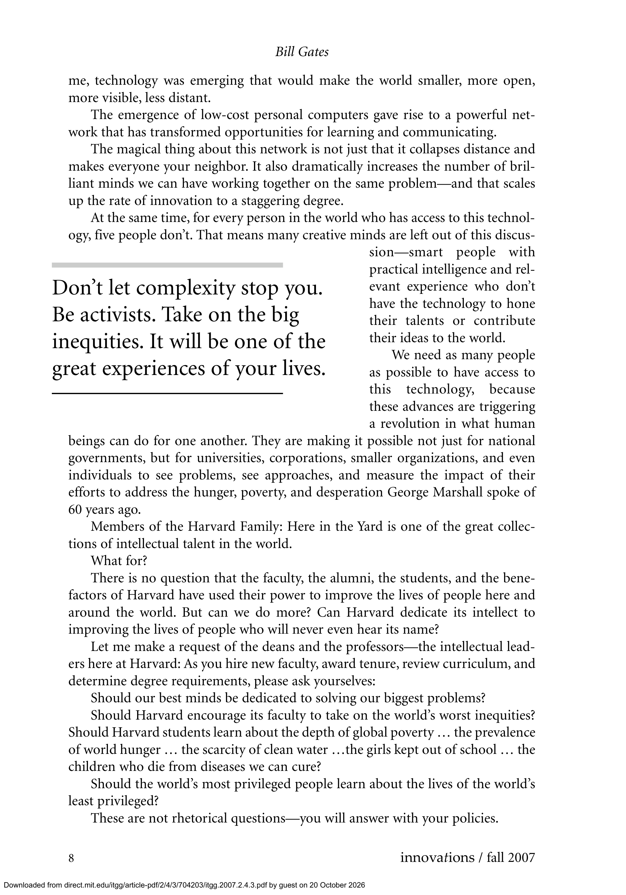 Bill Gates Harvard Commencement Speech — page 6