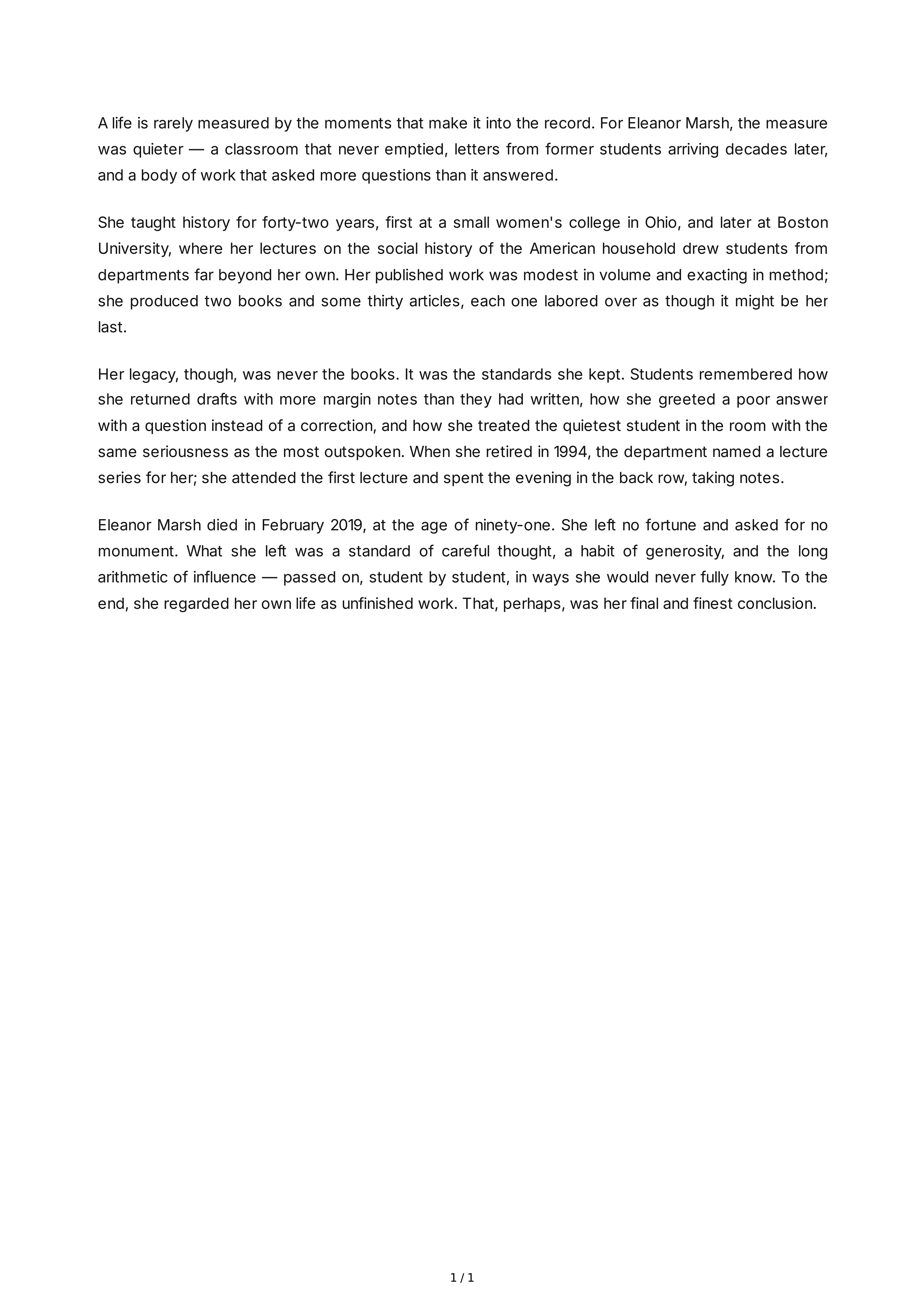 Biography Conclusion Paragraph — page 1