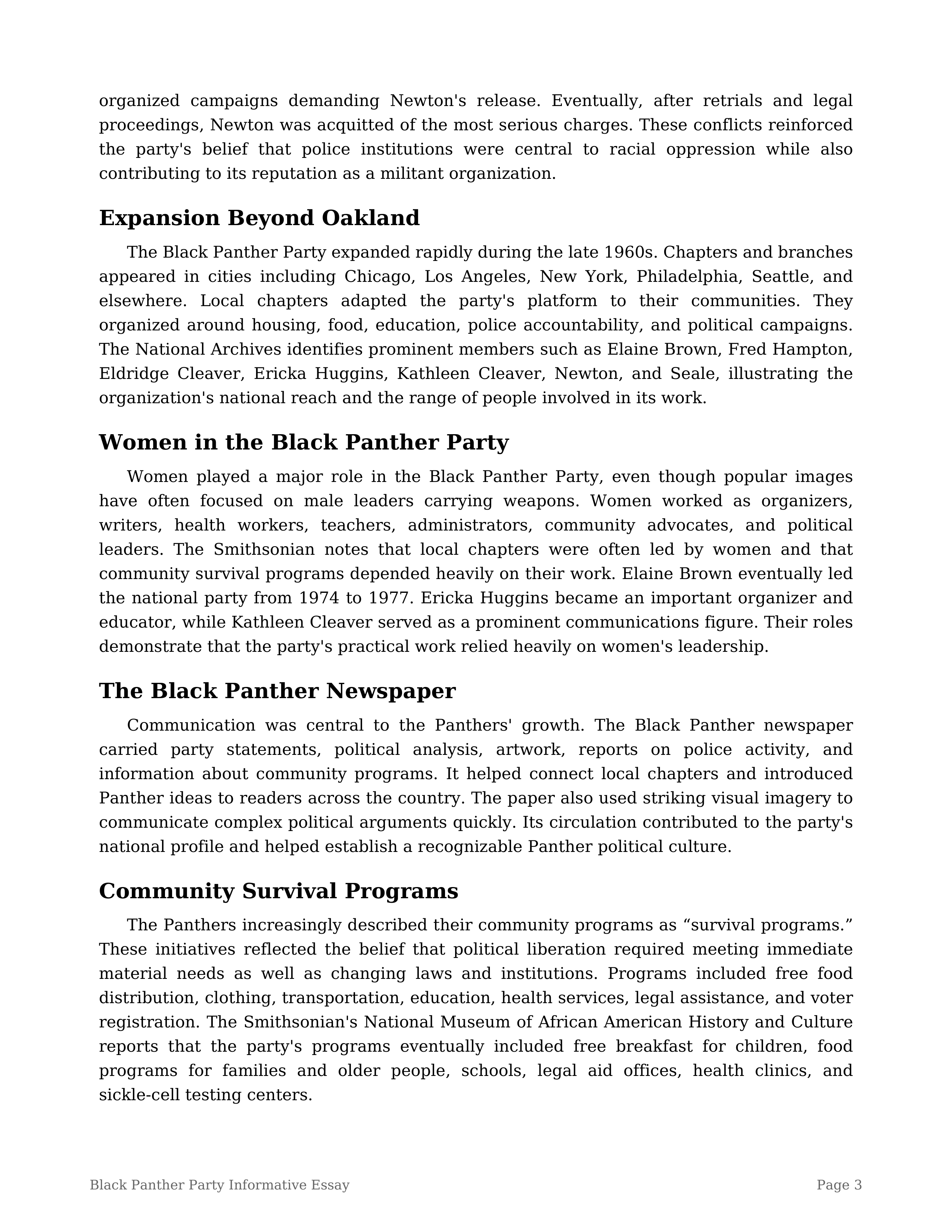 Black Panther Party Informative Essay — page 3