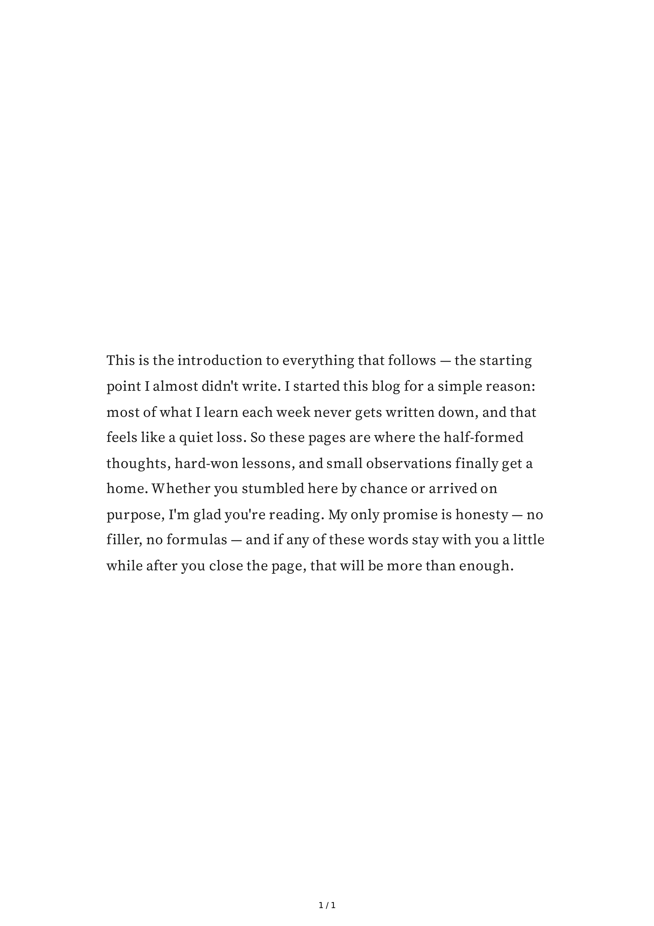 Blog Introduction Paragraph — page 1