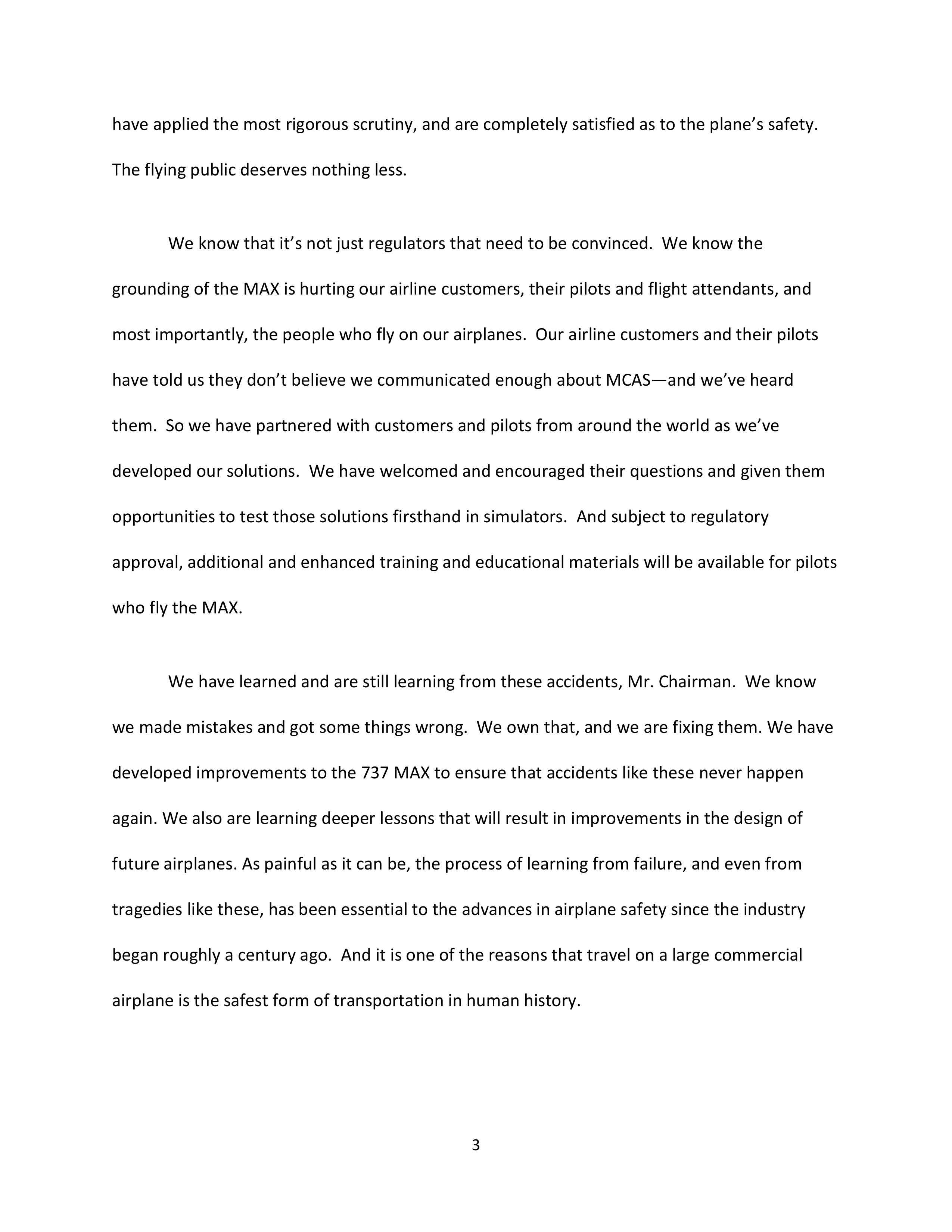 Boeing 737 MAX Congressional Opening Statement — page 3