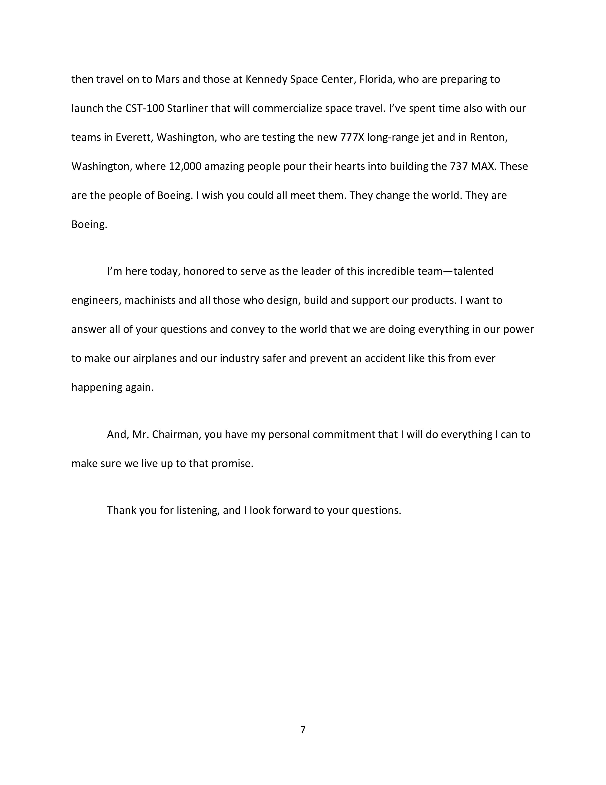 Boeing 737 MAX Congressional Opening Statement — page 7