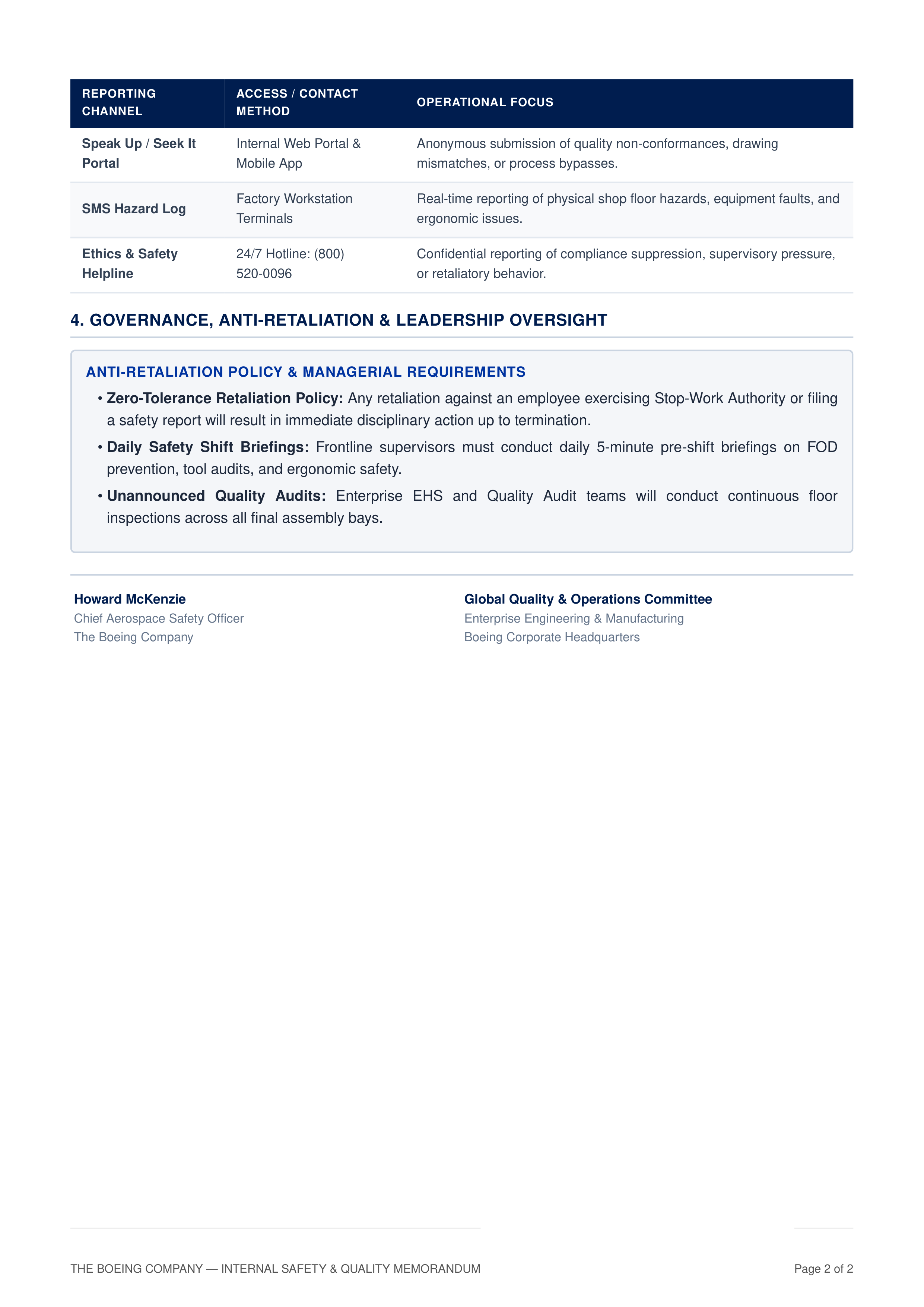 Boeing Employee Safety Memo — page 2