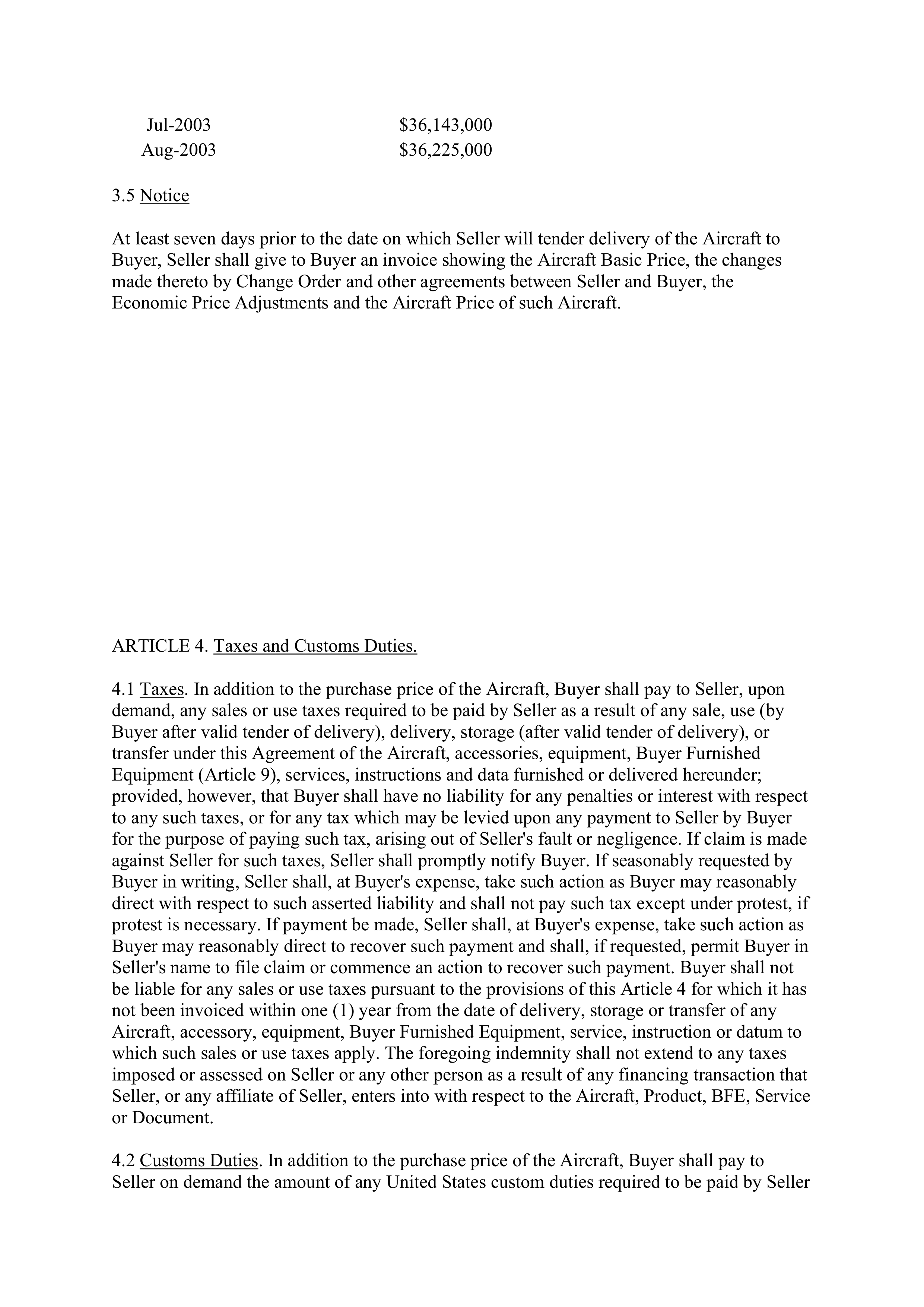 Boeing Purchase Agreement — page 10