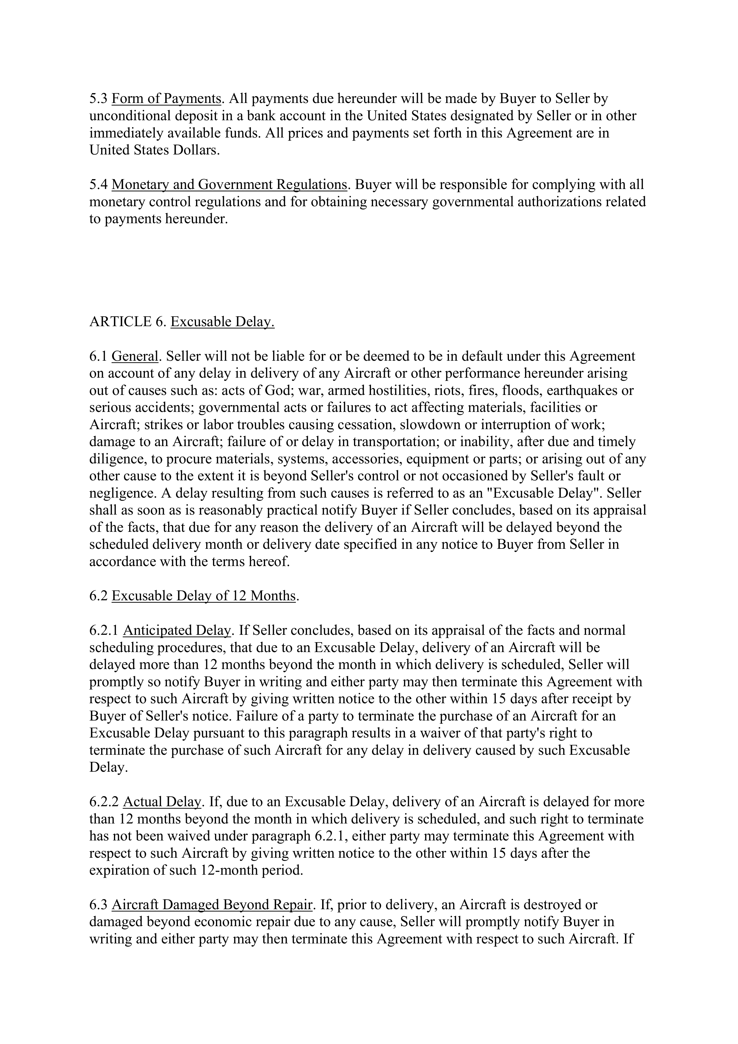 Boeing Purchase Agreement — page 12