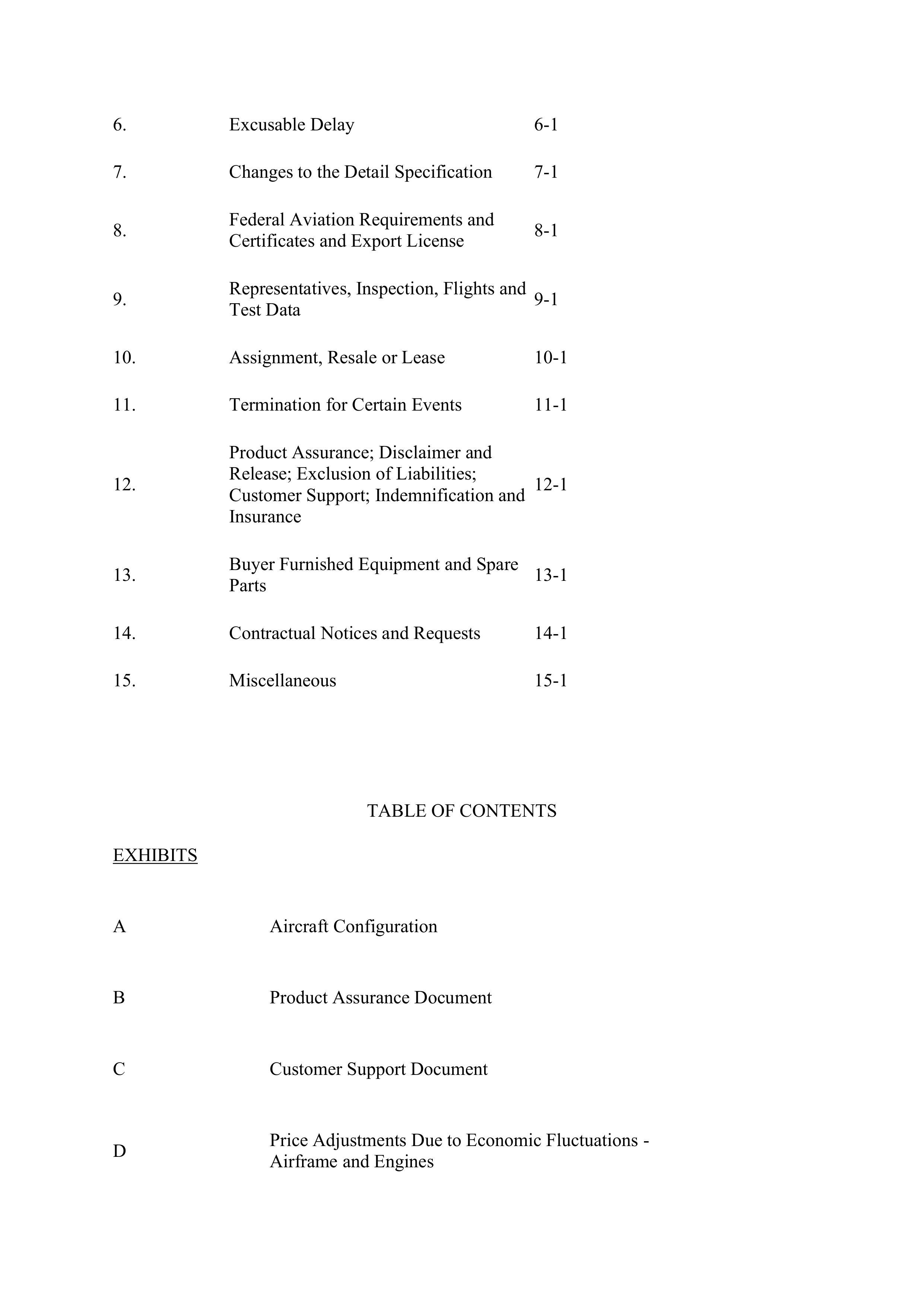 Boeing Purchase Agreement — page 2