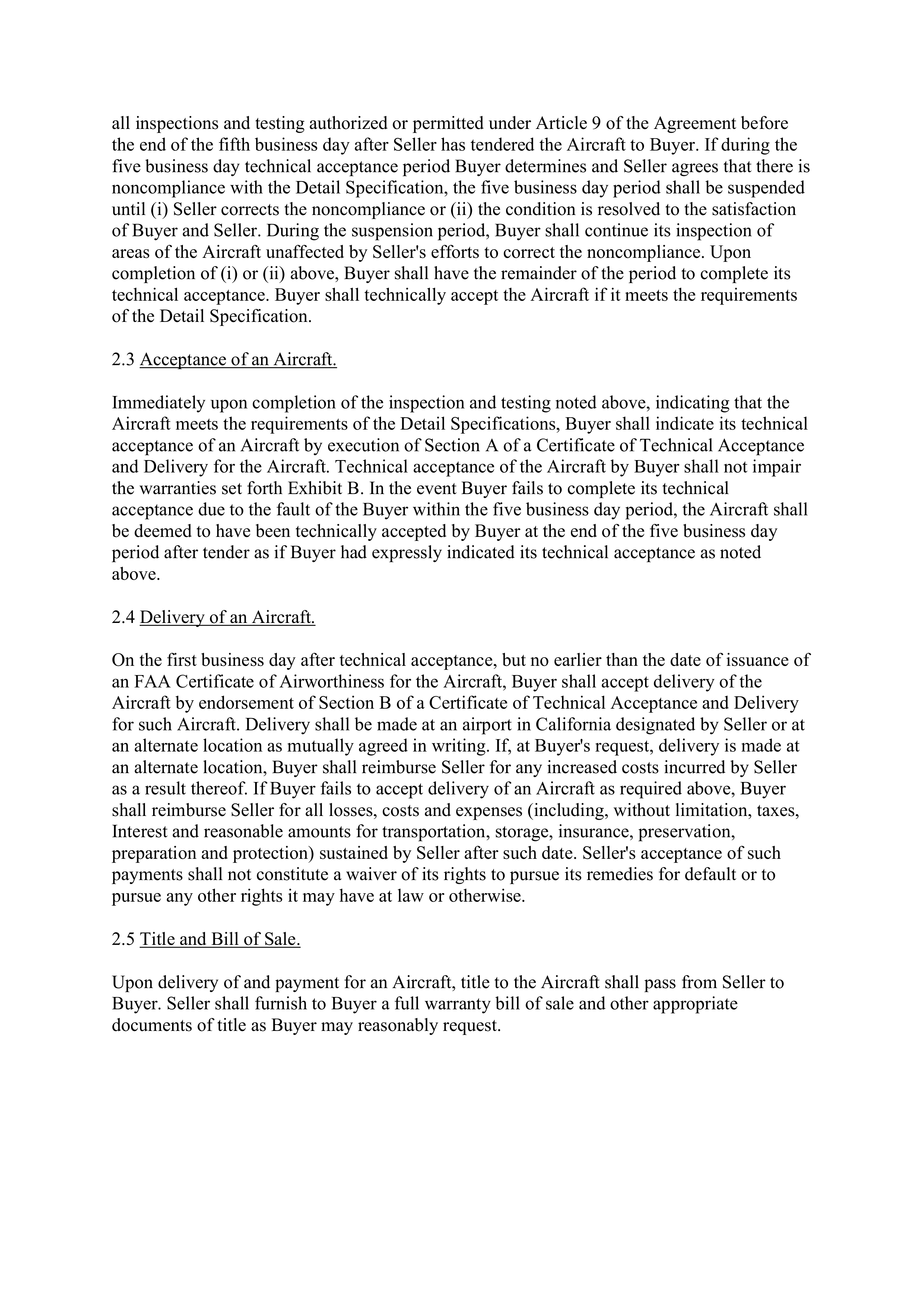 Boeing Purchase Agreement — page 7