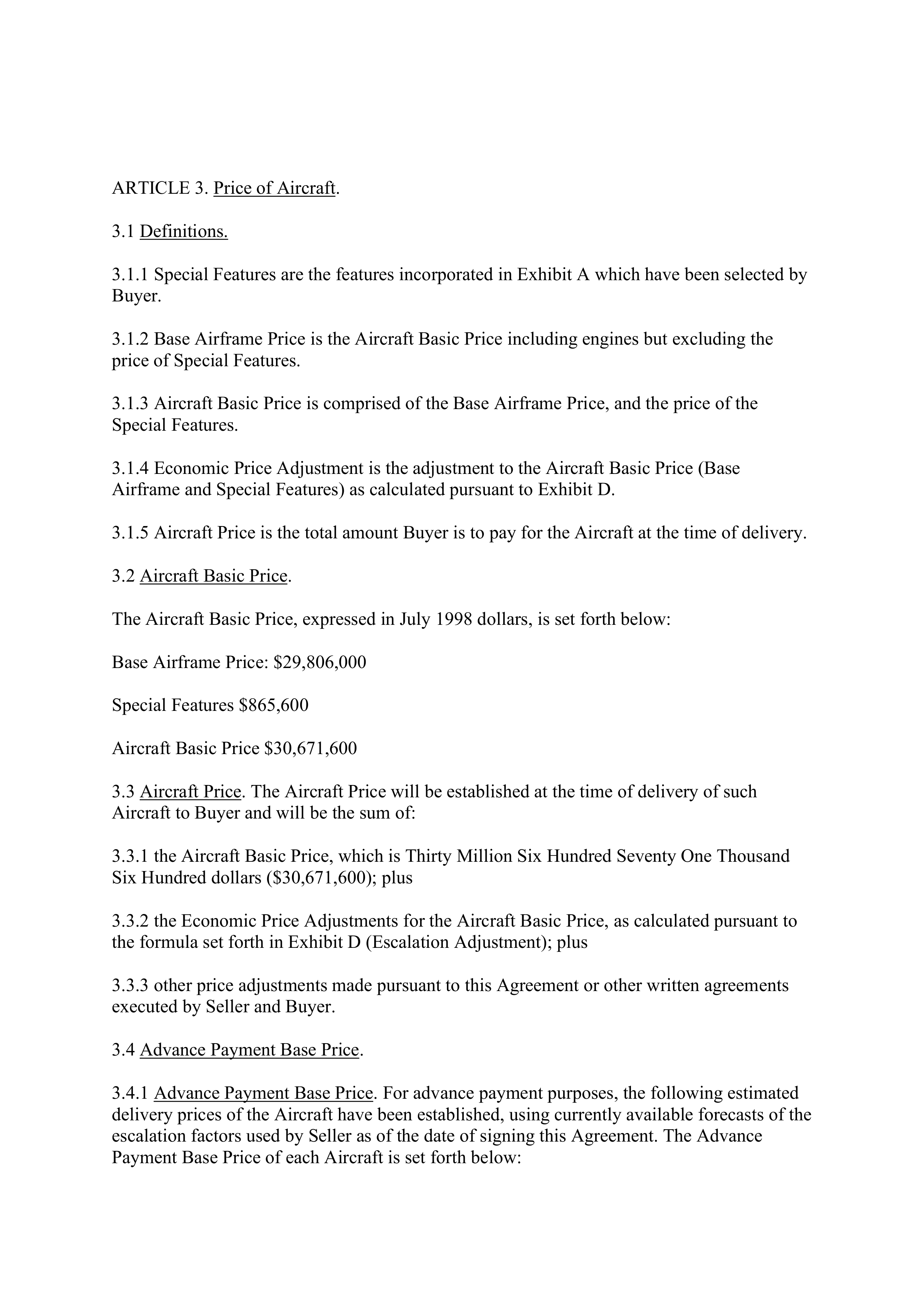 Boeing Purchase Agreement — page 8