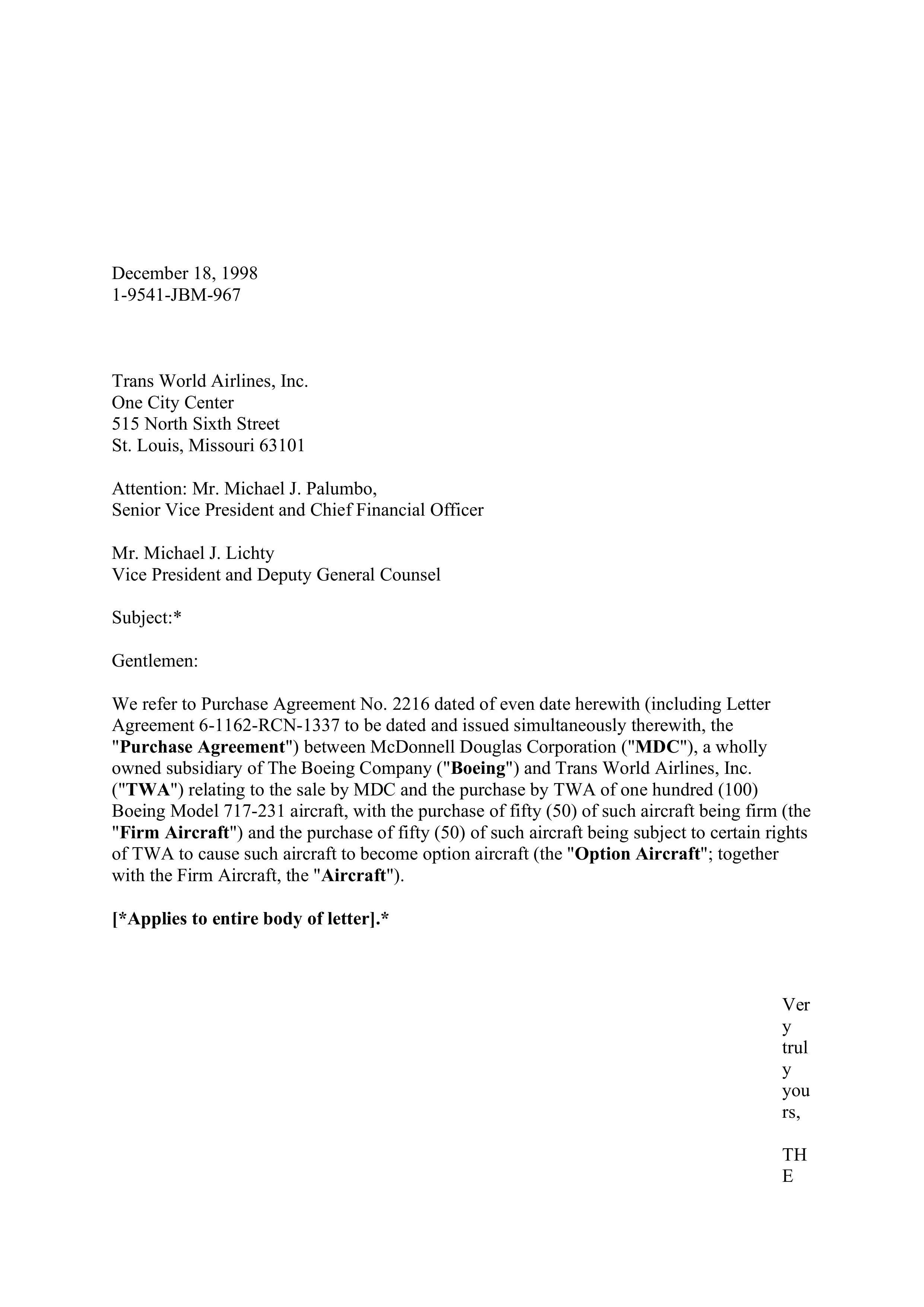 Boeing Purchase Agreement — page 93