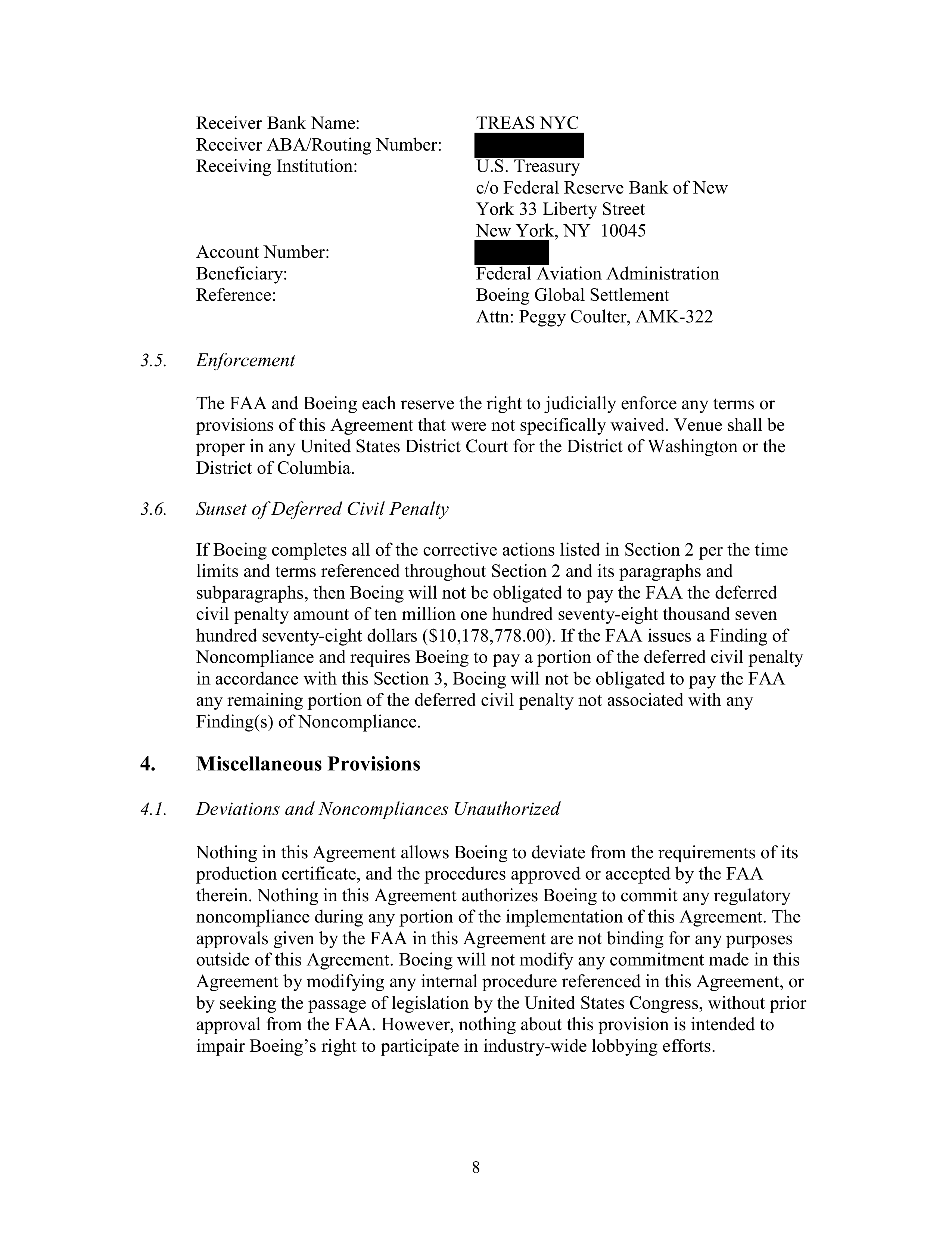 Boeing Settlement Agreement — page 8