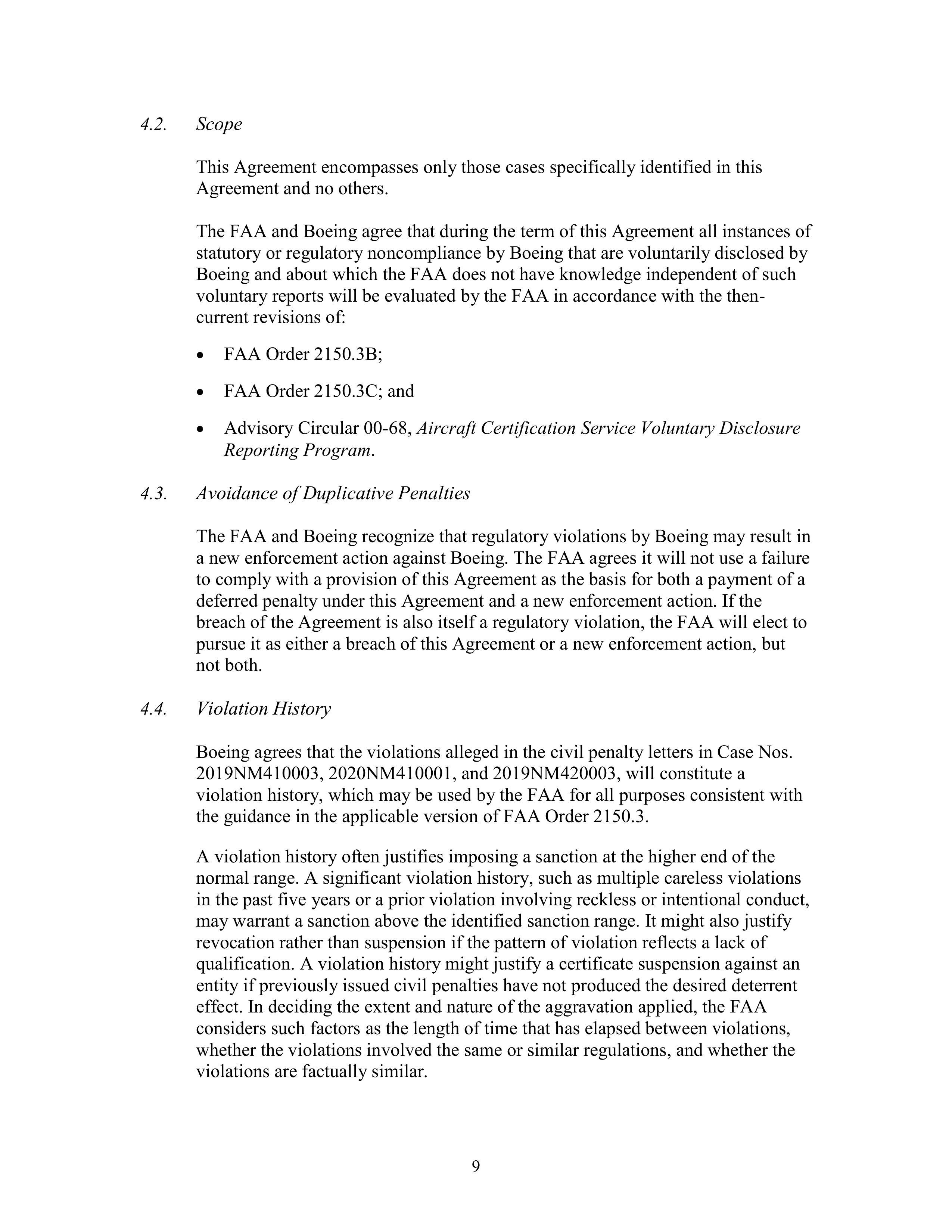 Boeing Settlement Agreement — page 9
