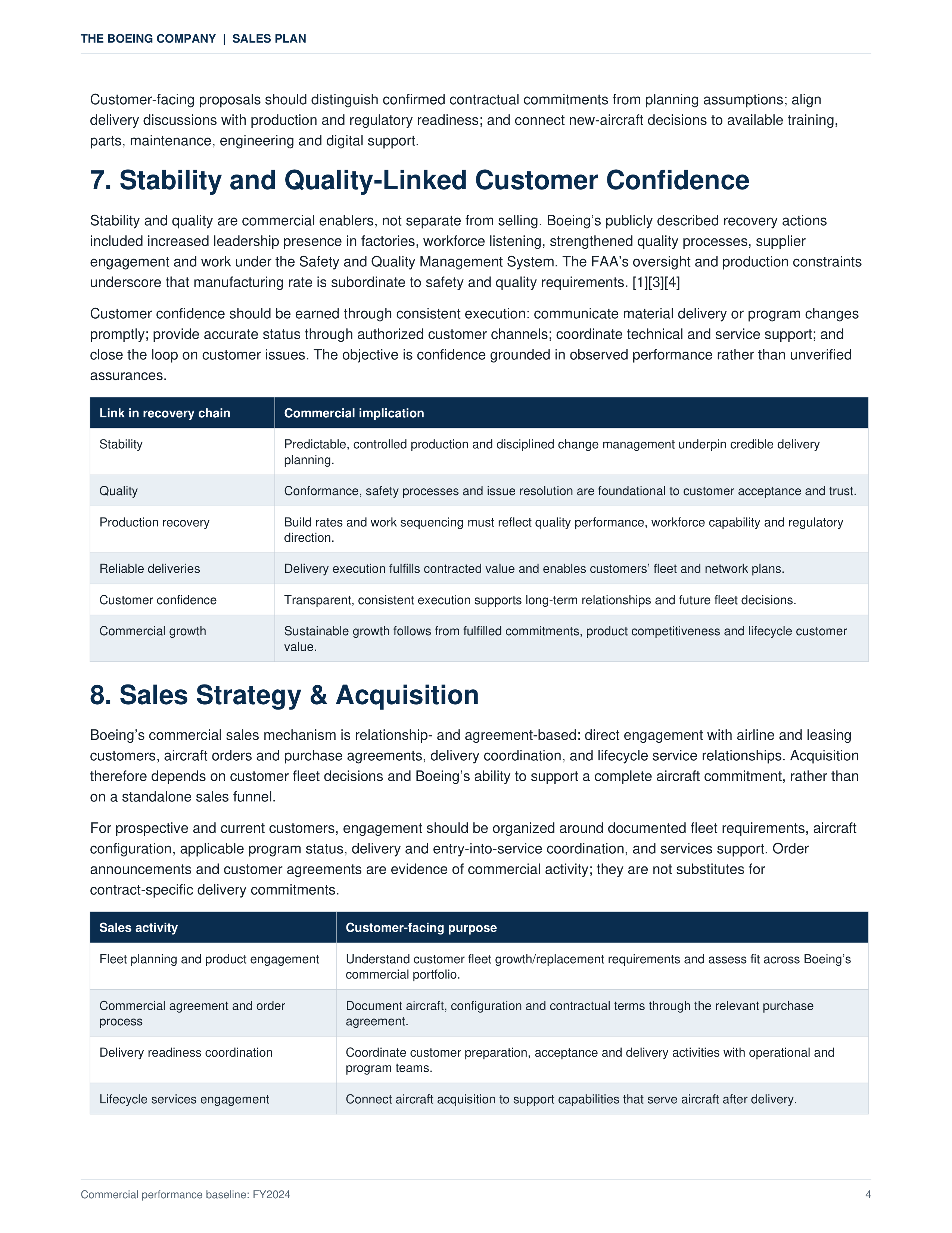 Boeing Stability First Quality-Linked Turnaround Sales Plan — page 4